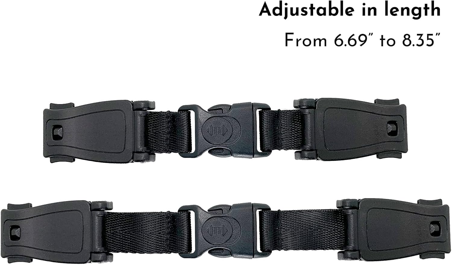 G Ganen Universal Child Chest Harness Clip Anti-Slip Baby Chest Clip Guard Compatible with Seats, Strollers, High Chairs, Schoolbags, Max. for 1.5 Inch Width Harness (Black Set of 1) image number 3