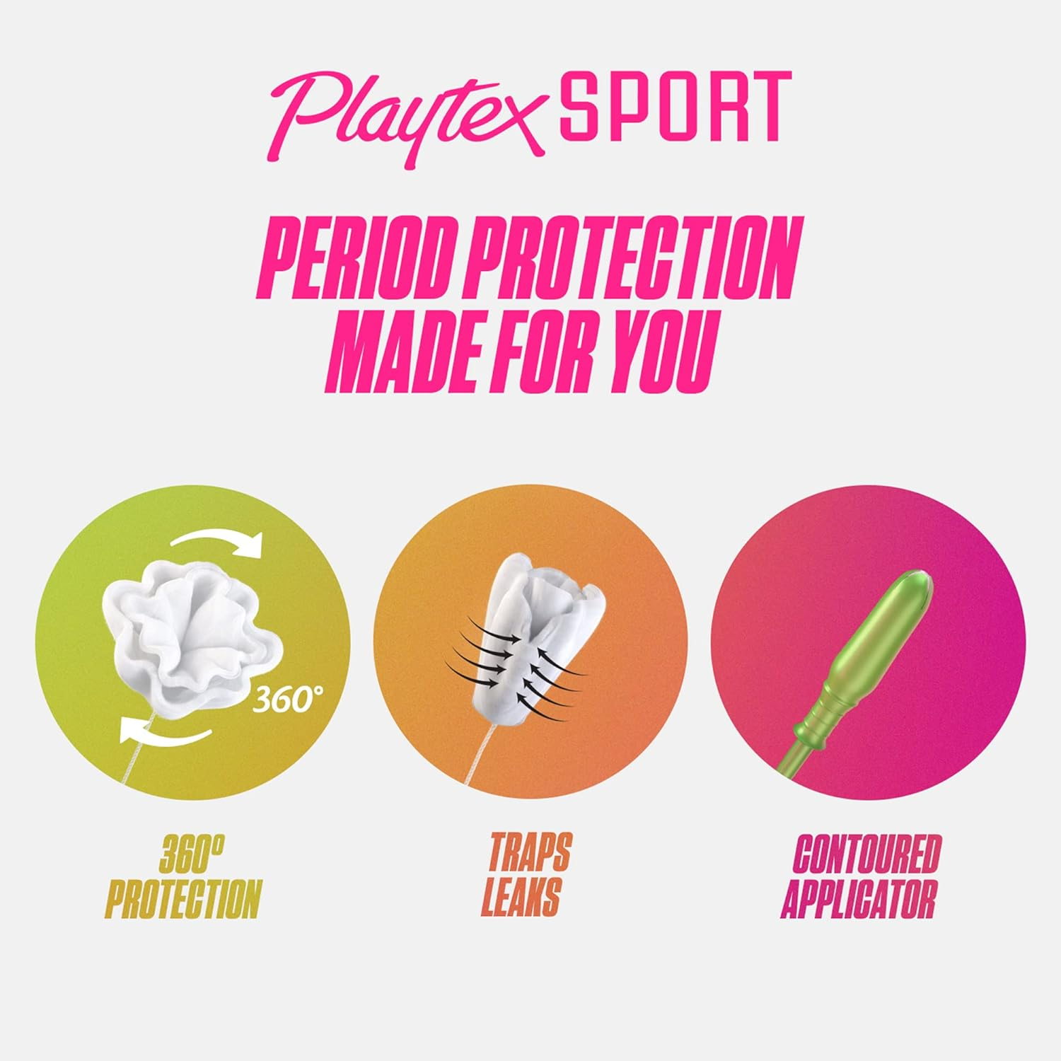 Playtex Tampons Sport Regular 18 Count Unscented (2 Pack)