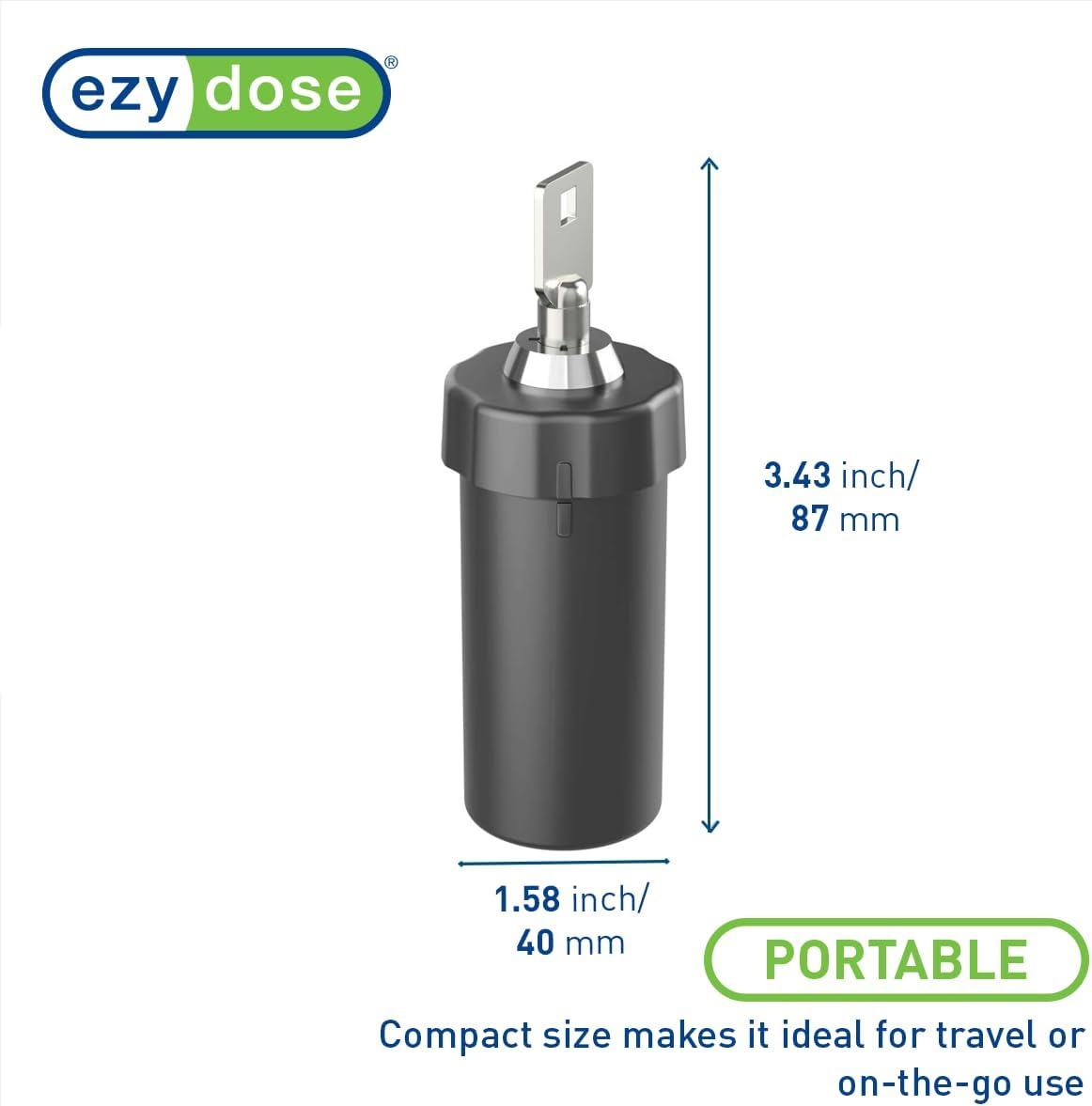 Ezy Dose Ezy Dose Locking Container │Secure Small Valuable Items │Durable Nylon Canister Locks with Key, Large, Black image number 1