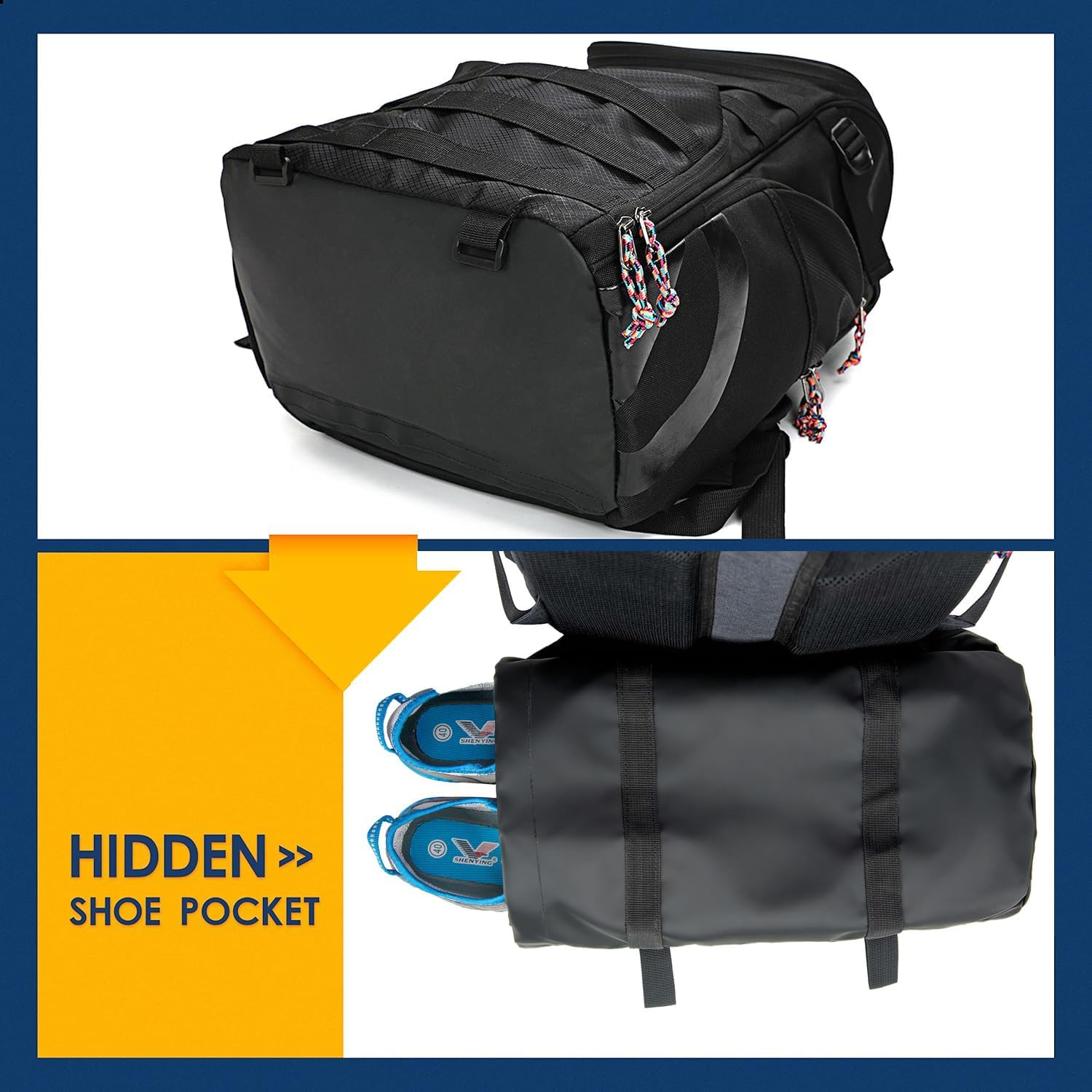 TRAILKICKER 35L Soccer Backpack with Ball Compartment 17" Laptop Compartment and Bonus Attachable Laundry/Shoe Bag, Outdoor Sports Backpack Gym Bag for Basketball, Soccer, Football & Volleyball image number 5