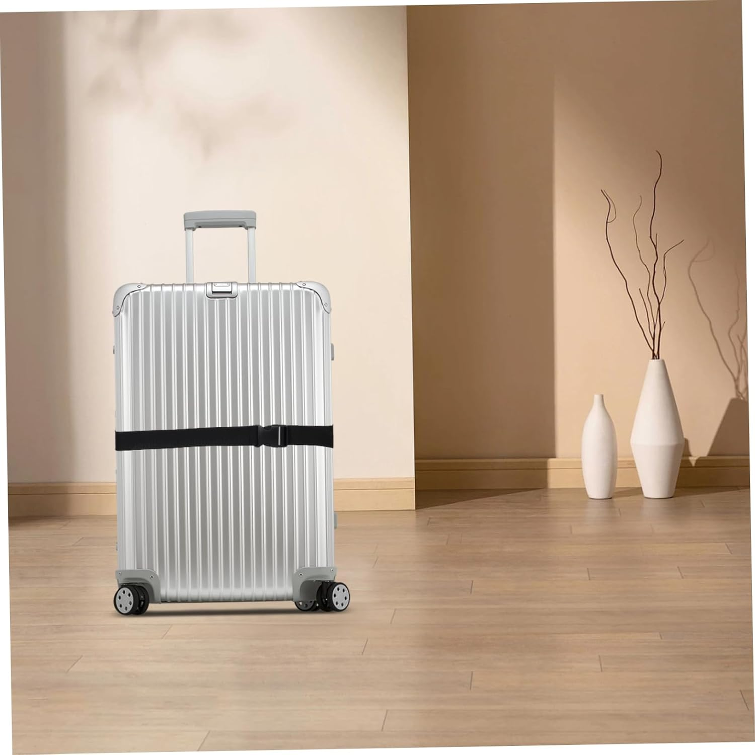 LOORGVEL 4Pcs Fixed Belt Suitcase Packing Straps Luggage Straps for Suitcases Secure Buckle image number 4