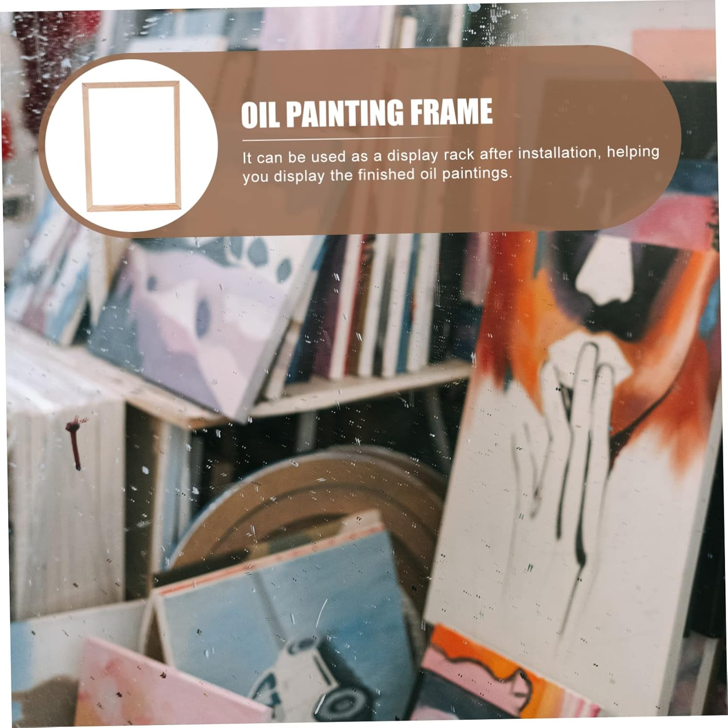 NUOBESTY Solid Wood Picture Frame Frame Oil Painting DIY Canvas Stretcher Hall Decor Wall Painting