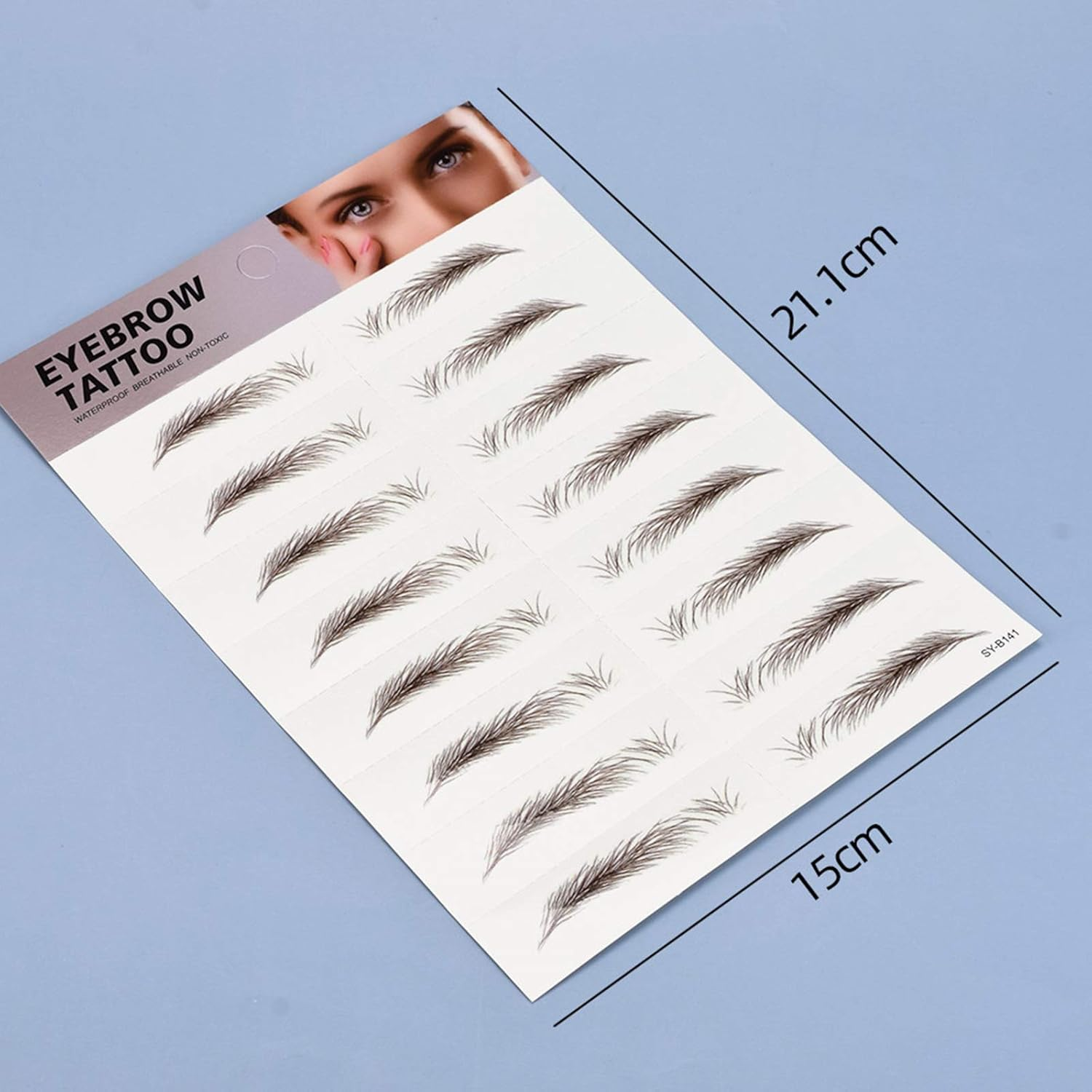 Tattoo Eyebrow Stickers Waterproof Permanent Eyebrow 3D Imitation Eyebrow Tattoos 3D Hair-Like Authentic Eyebrows Waterproof Long Lasting for Woman & Man Makeup Tool VCXN image number 3