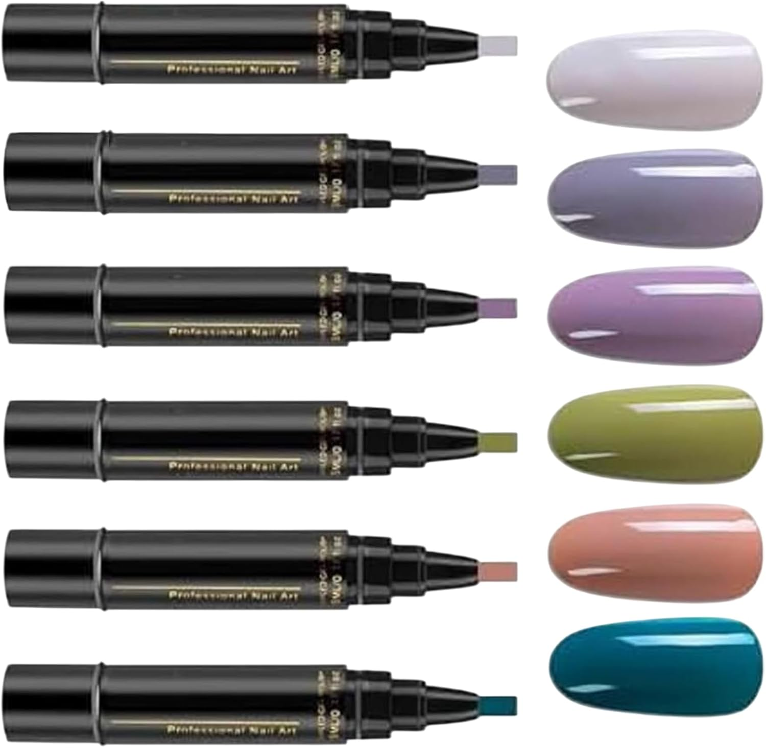 Gel Nail Polish Set | Quick-Dry Nail Polish Painting Kit 6 Colors,No UV Gel Nail Polish Painting Supplies Manicurist Assistant