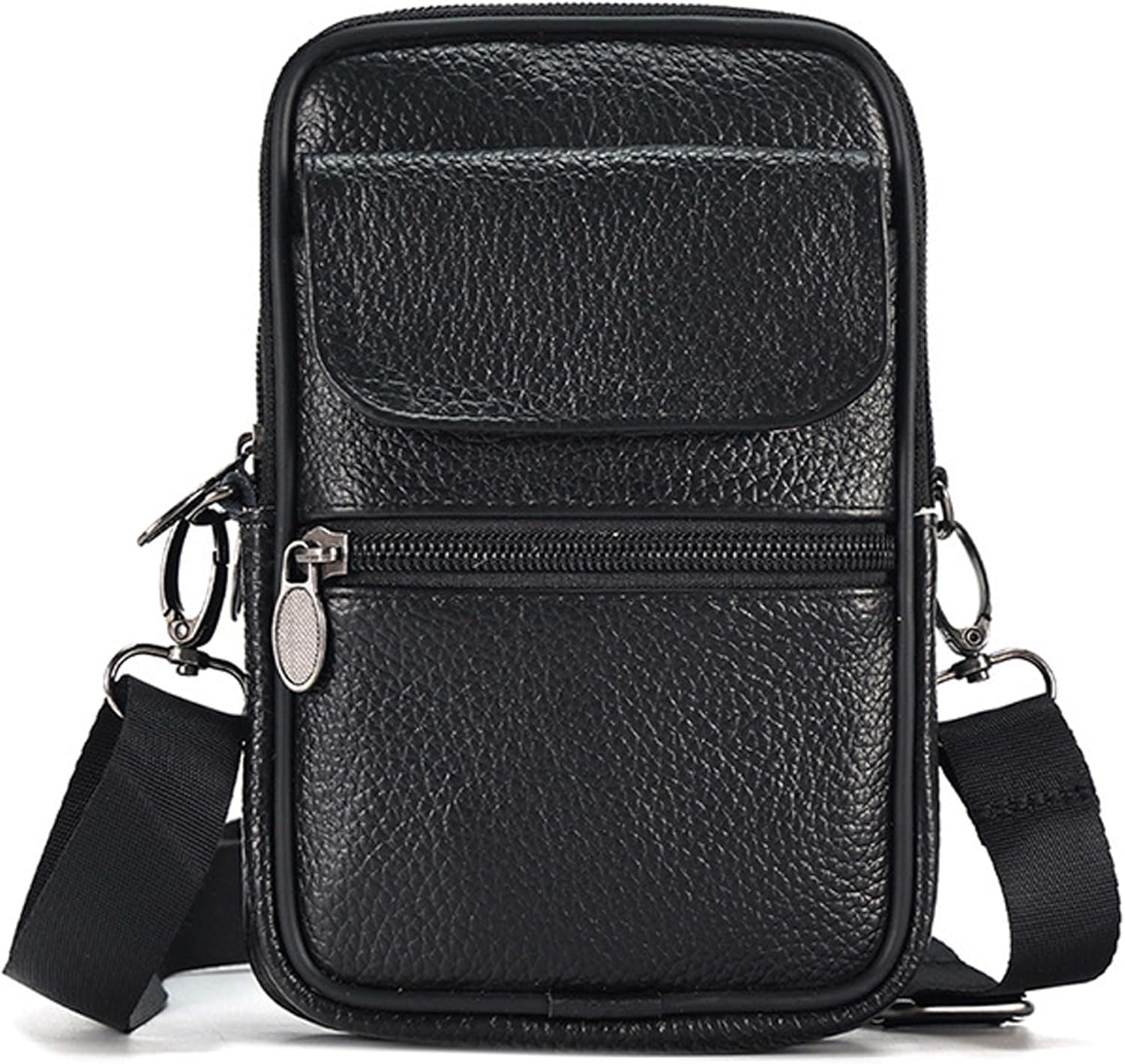 Mens Shoulder Bags,Travel Shoulders Bag Messenger Bag Vintage Genuine Leather Mans Change Purse with Zipper Pocket Waterproof Crossbody Handbag Satchel Sling Pack for Leisure,Festivals and Travel