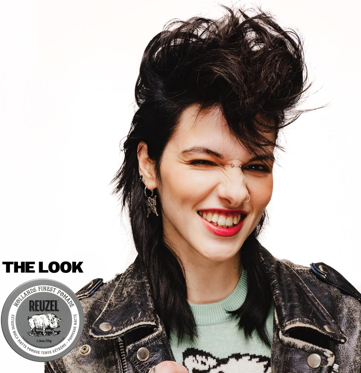 Reuzel Extreme Hold Matte Pomade, Strong Hold Matte Pomade for Men Low Shine Pomade 1.3Oz/35G image number 2