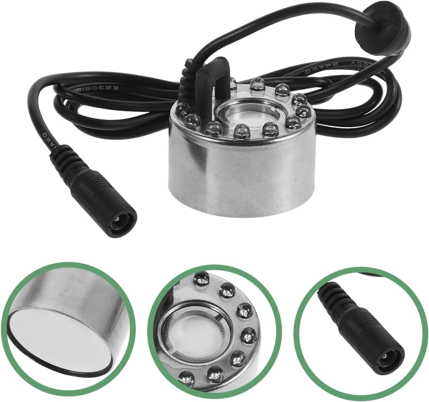 Yardwe Halloween Mister 12 Led Mister Water Fountain Fish Decoration Pond Humidifier Air Humidifier image number 5