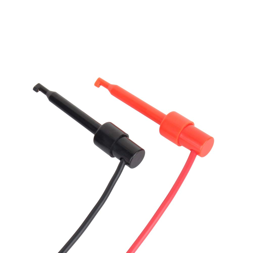 Xiuganpo 1 Pair Banana Plug Test Hook Clamp/Holder Probe Lead Cable, Flexible and Convenient Multimeter Test Wire with Insulation Plastic Boots, Suitable for Power Supplies and Electronic Equipment image number 3