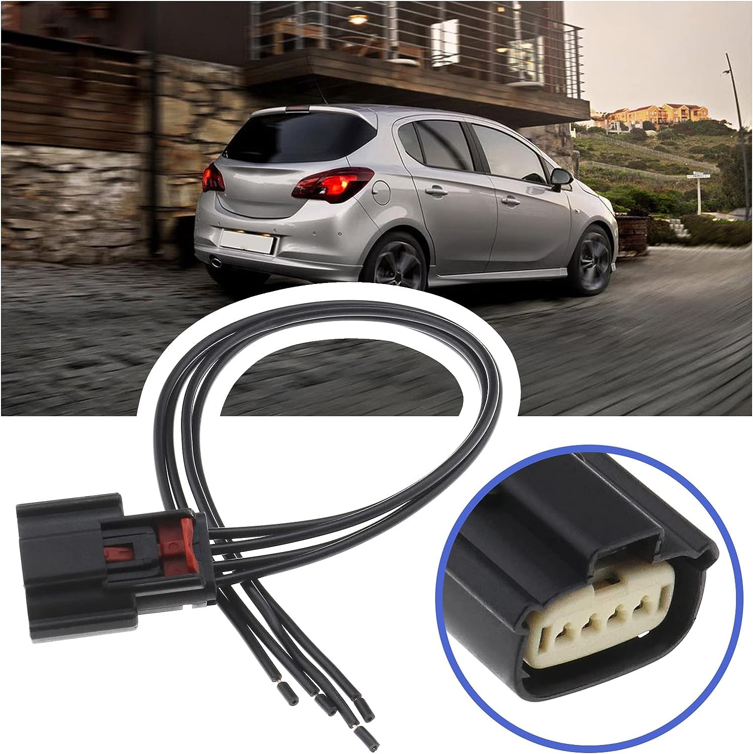 Emagtech 2PCS Car Rear Tail Light Plug Connector Wiring Harness Compatible with Astra K MK7 2015-2022 18AWG 30Cm Car Rear Tail Light Prewired Repair Cable