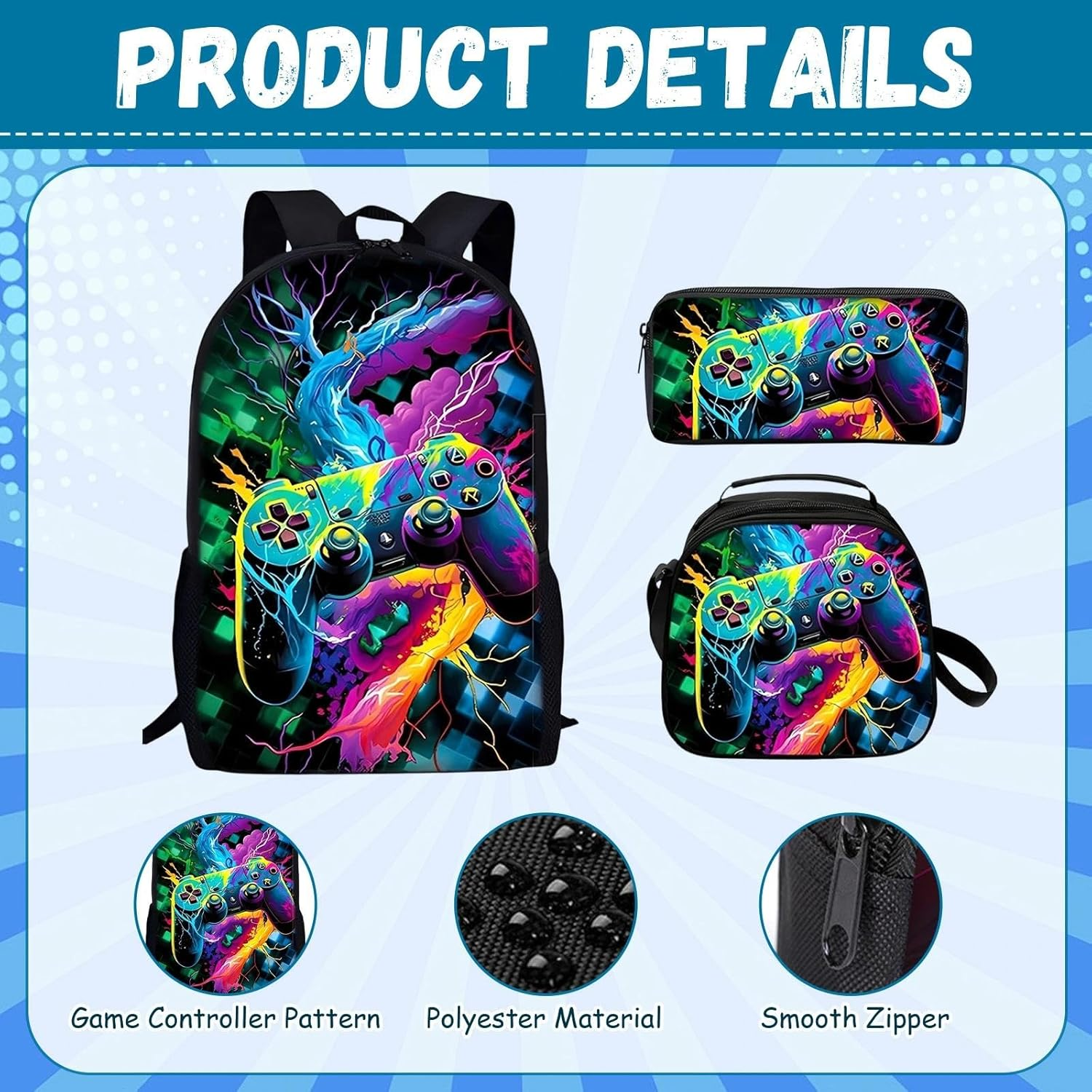 Fakcrkun FUUNY Gaming Backpack Set image number 2