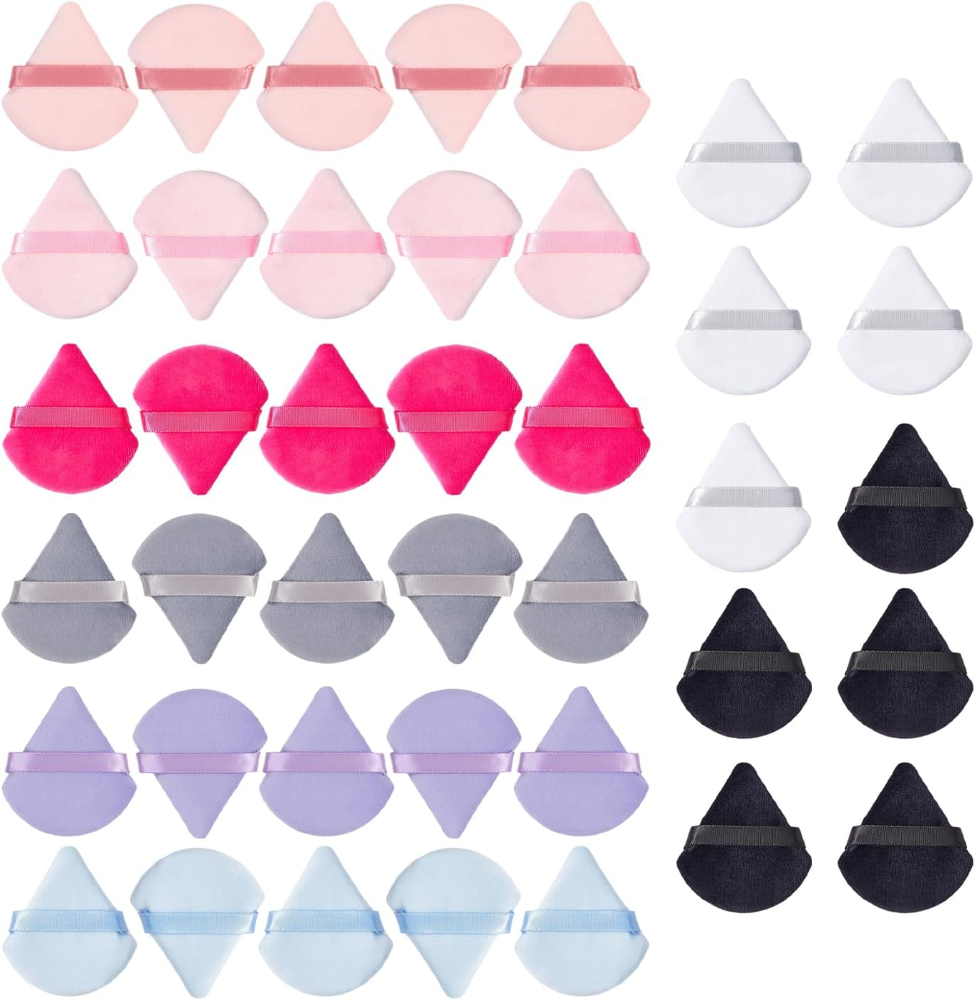 40 Pieces Triangle Puff, Make-Up Sponge, Mini Puff, Make-Up Tools, Portable Puff image number 1