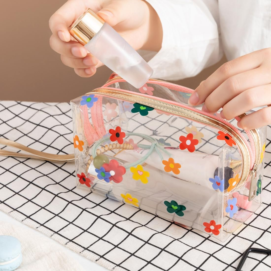 OUDQFCJ Pack of 3 Multifunctional Toiletry Bag Cosmetic Bag Organiser, Large Capacity Wash Bag for Travel