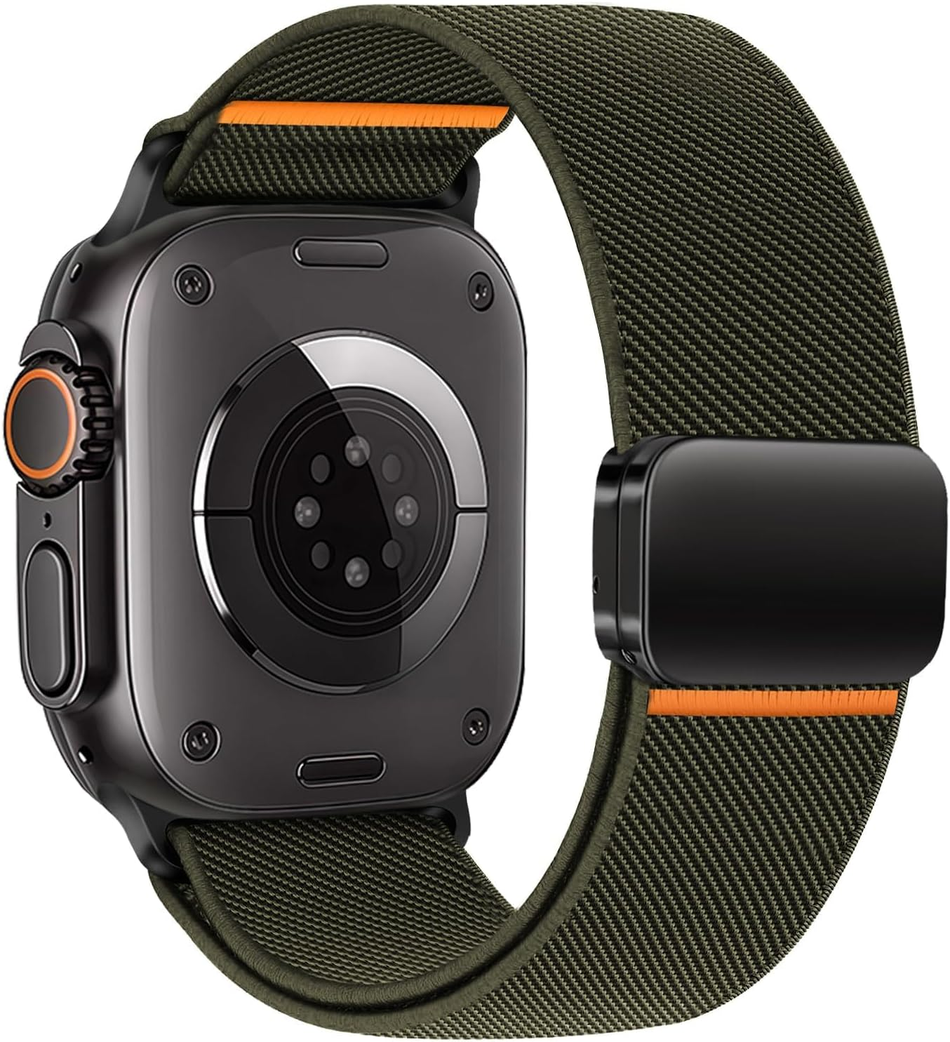 Elastic Magnetic Bracelets for Apple Watch 11/10 Strap 46 Mm 49 Mm 45 Mm 44 Mm 42 Mm 41 Mm 40 Mm 38 Mm Men, Nylon Fabric Band Magnet Sport Solo Loop Strap for Iwatch 9 8 7 6 5 4 3 SE 3/2 Ultra 3/2 image number 7