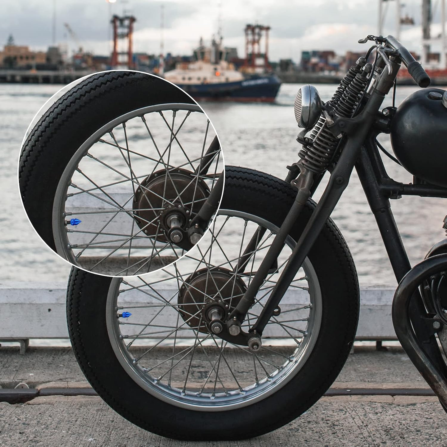 TOYMIS 4Pcs Tire Valve Caps, Aluminum Alloy Valve Stem Caps Heavy Duty Valve Stem Caps Valve Stem Covers Air-Proof Tire Caps for Cars SUV Trucks Motorcycles Bicycles (Blue) image number 5