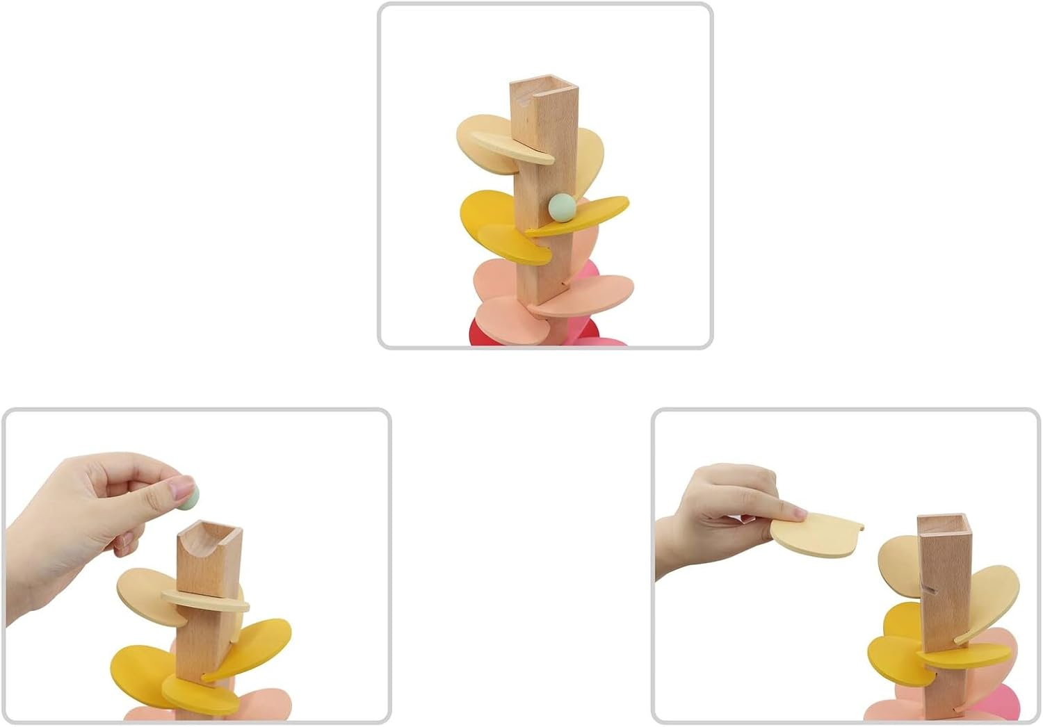 Kaper Kidz Calm & Breezy Marble Run Sound Tree Pastel Craft Kit image number 3