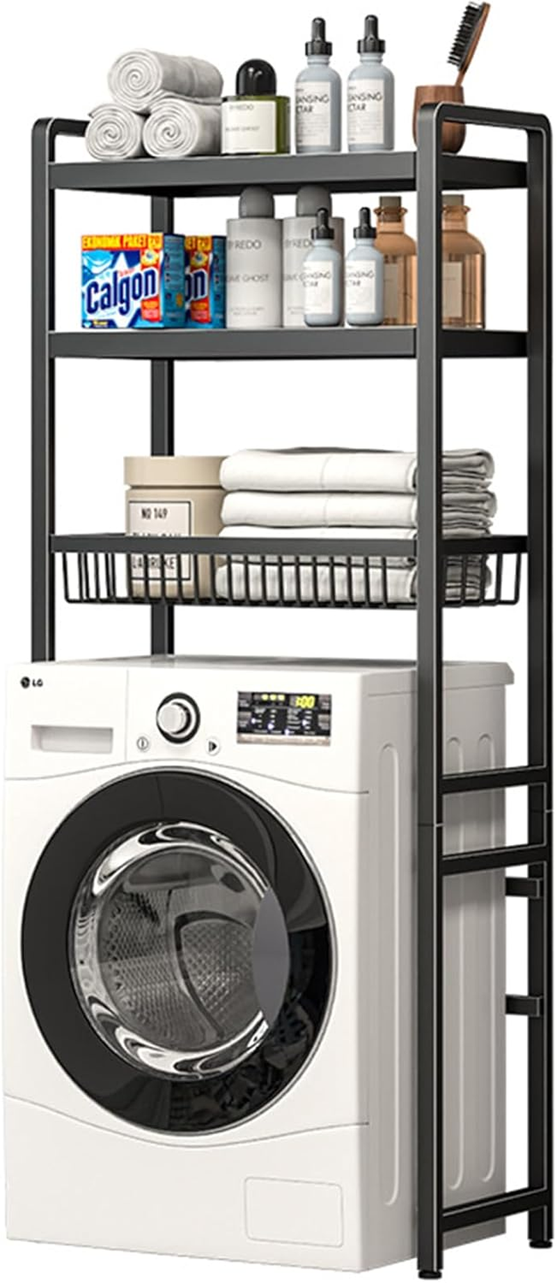 Enliansgo over the Toilet Storage, 3-Tier over Toilet Organizer Rack, Bathroom Organizer Shelf over Toilet, Freestanding above Toilet Shelf for Bathroom, Laundry, Bathroom Stand Organizer Space Saver image number 2