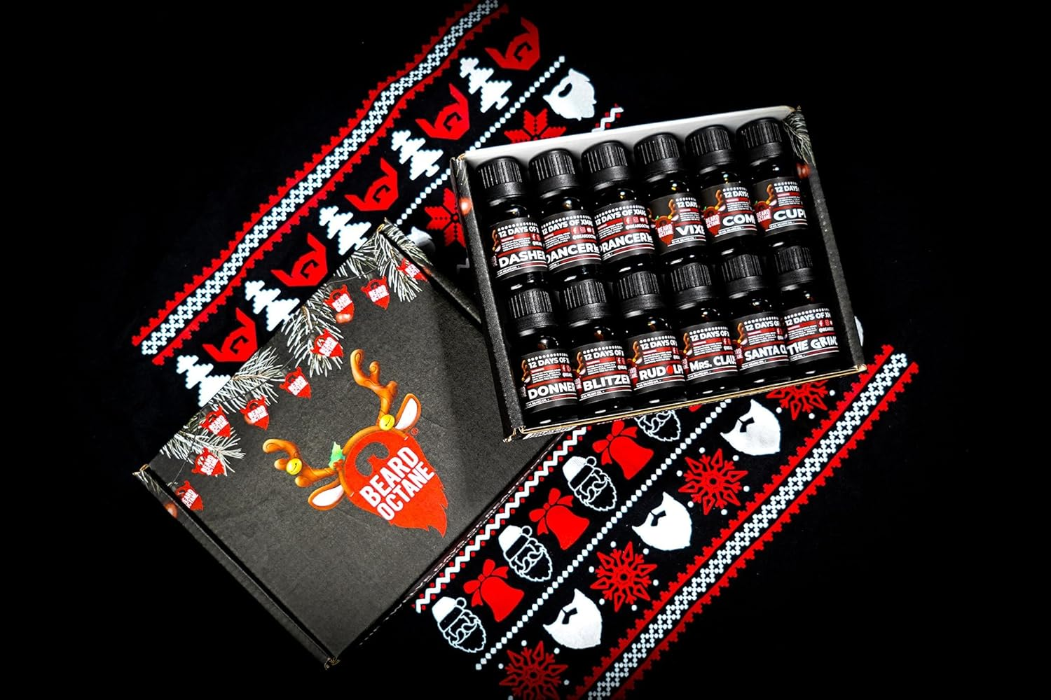 Beard Octane Holiday Beard Oil Gift Set - for Guys - Advent Calendar for Men image number 4