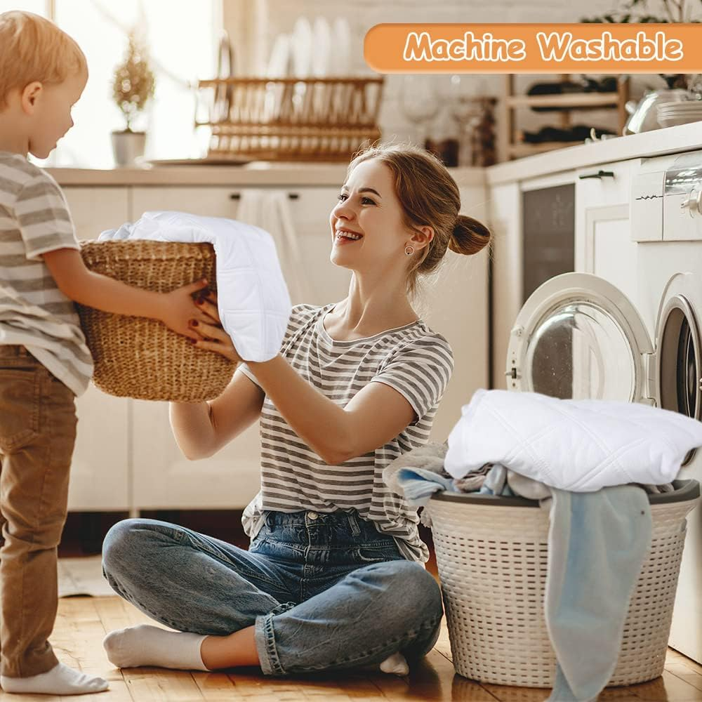 Pack of 2 Waterproof Crib Mattress Covers and Kids Mattress Protector for Crib, Soft Breathable Crib Mattress Cover for Boys and Girls by Yoofoss image number 2