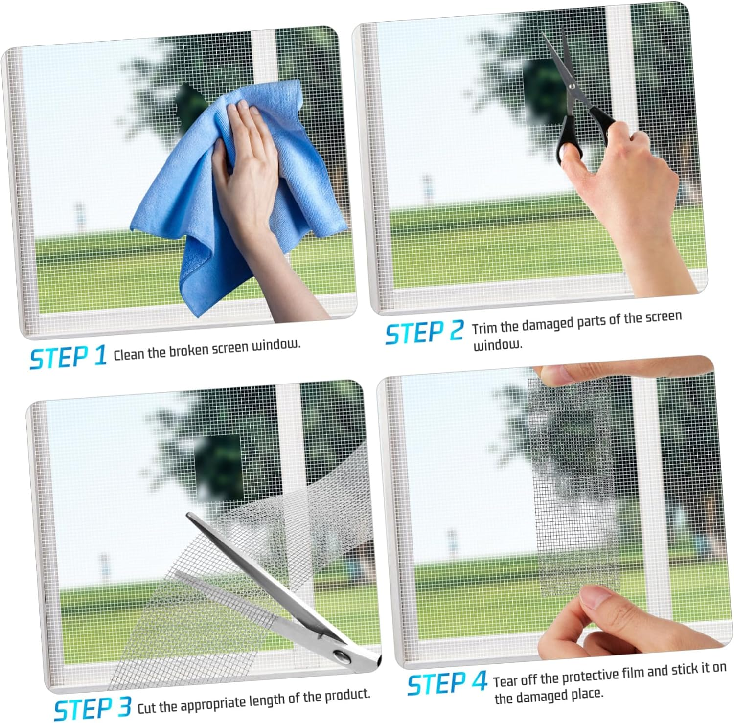 Screen Mesh Repair Tape Self-Adhesive Window Screen Repair Kit 5Cm X 5M Grey Easy to Use for Home and Outdoor Applications image number 5