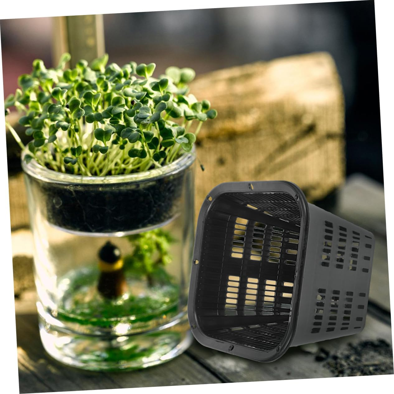 PAMINGONO 10Pcs Hydroponic Grow Supplies Net Pots for Plant Propagation Garden Pots Planting Baskets image number 6