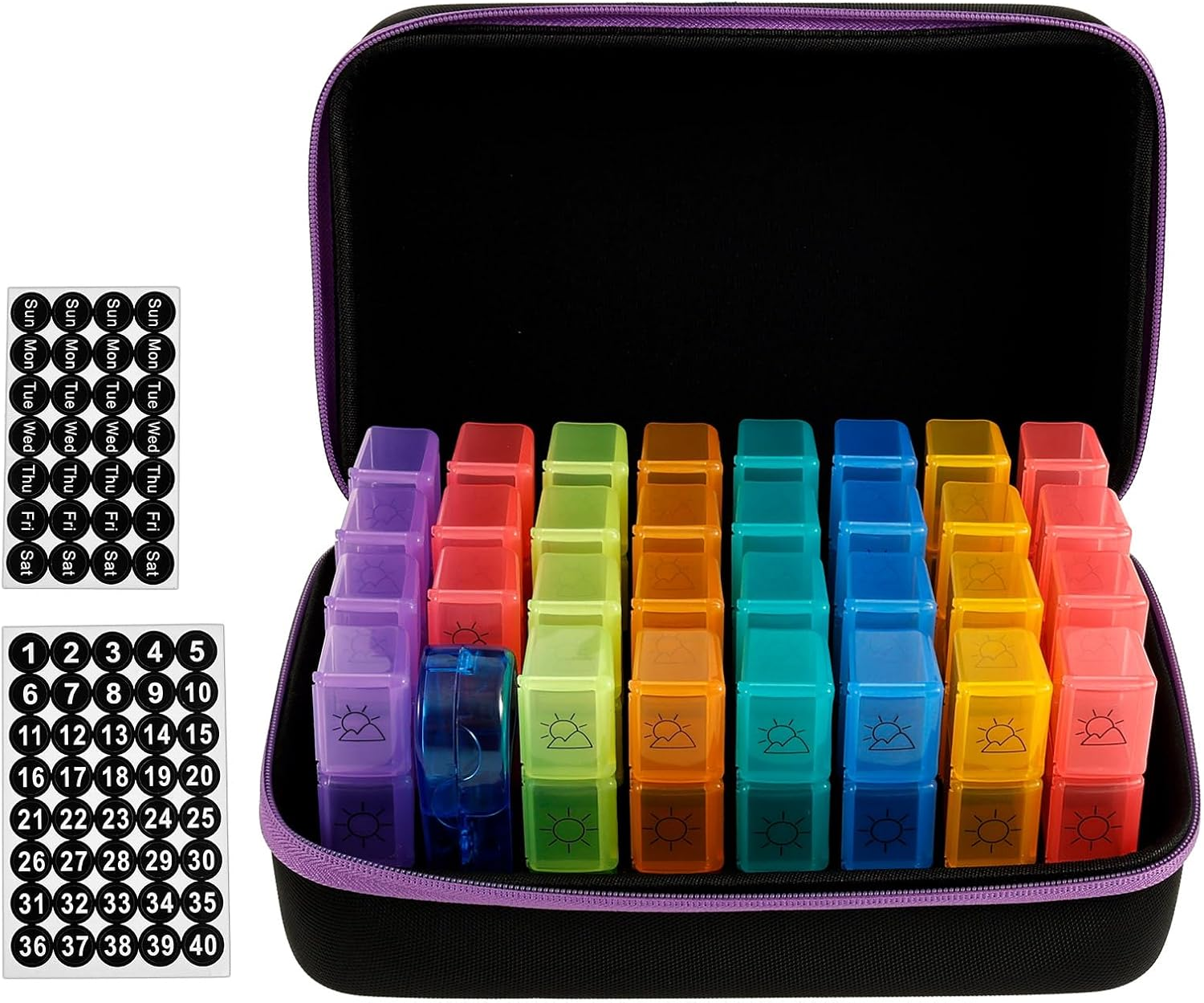 Monthly Pill Organizer, 3 Times a Day with Portable Case Monthly Pill Box, Medication Organizer 31 Days Dispenser for Pills,Fish Oils, Vitamin,Supplement image number 5