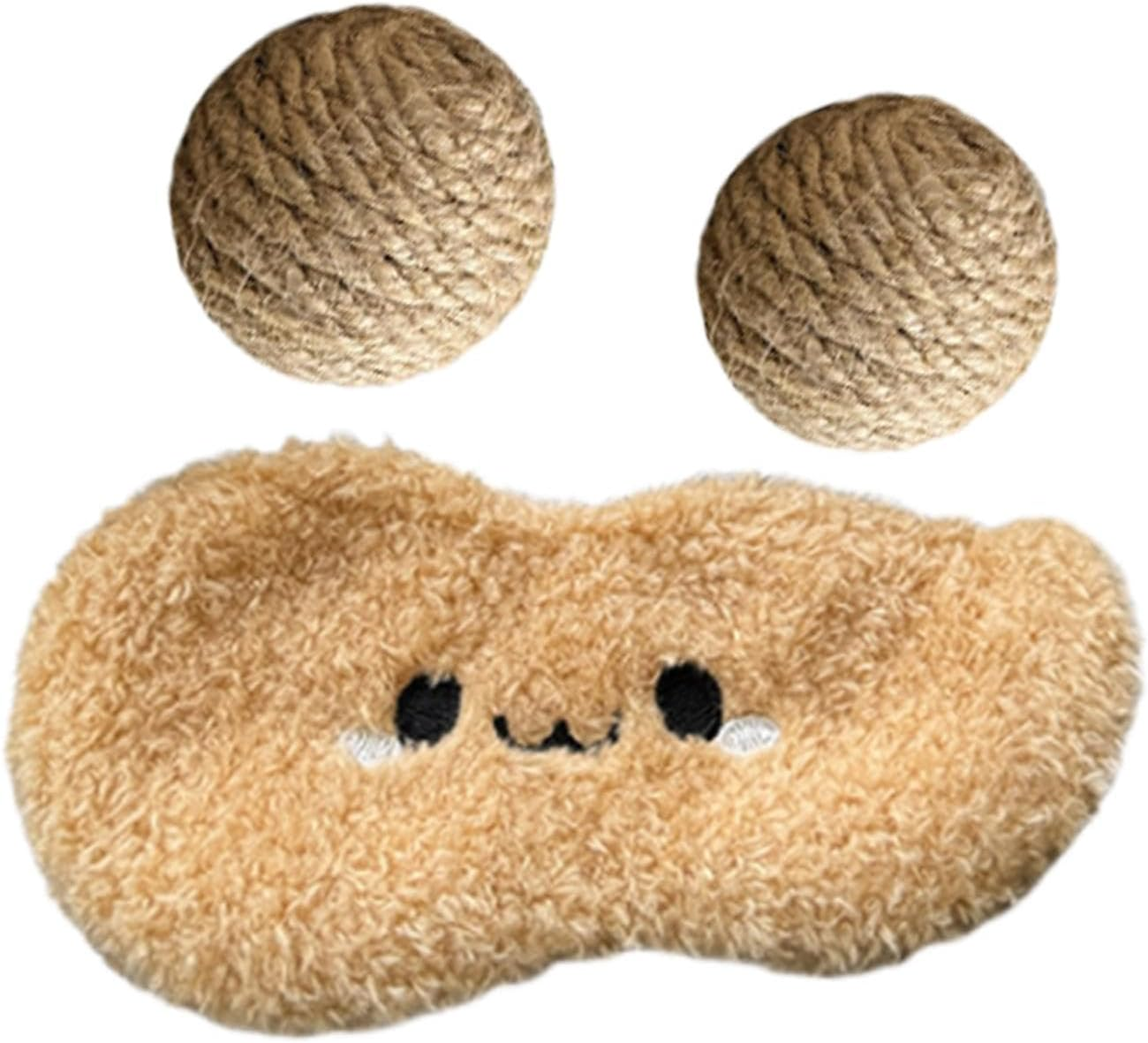 Cat Scratching Ball Toy | Sisal Cat Scratcher Ball | Cute Sound Toy Cat Interactive Sisal Ball Set Wear-Resistant, Bite-Resistant for Home Pet image number 2