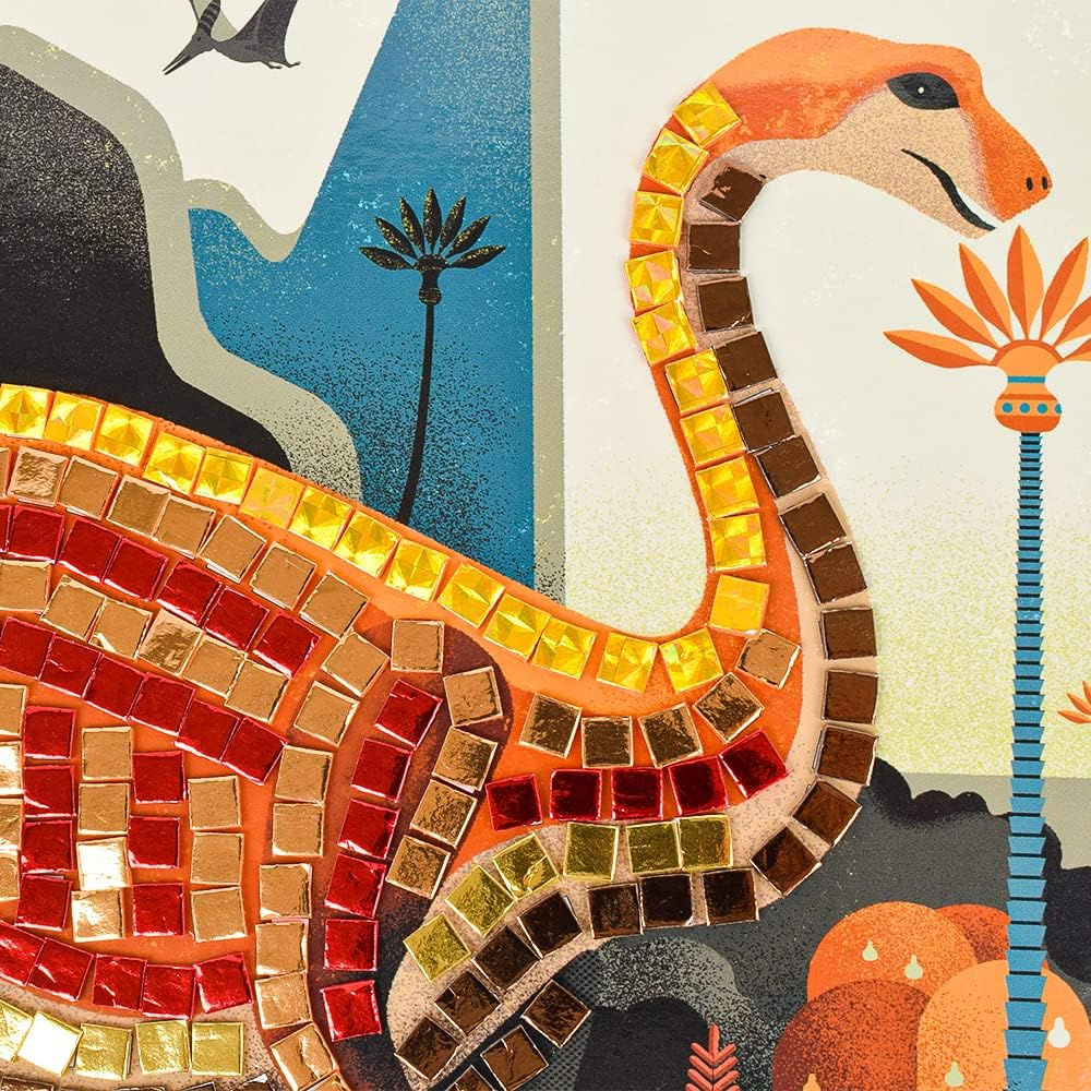 Djeco DJ08899 Dinosaurs Mosaic Sticker Craft Set image number 1