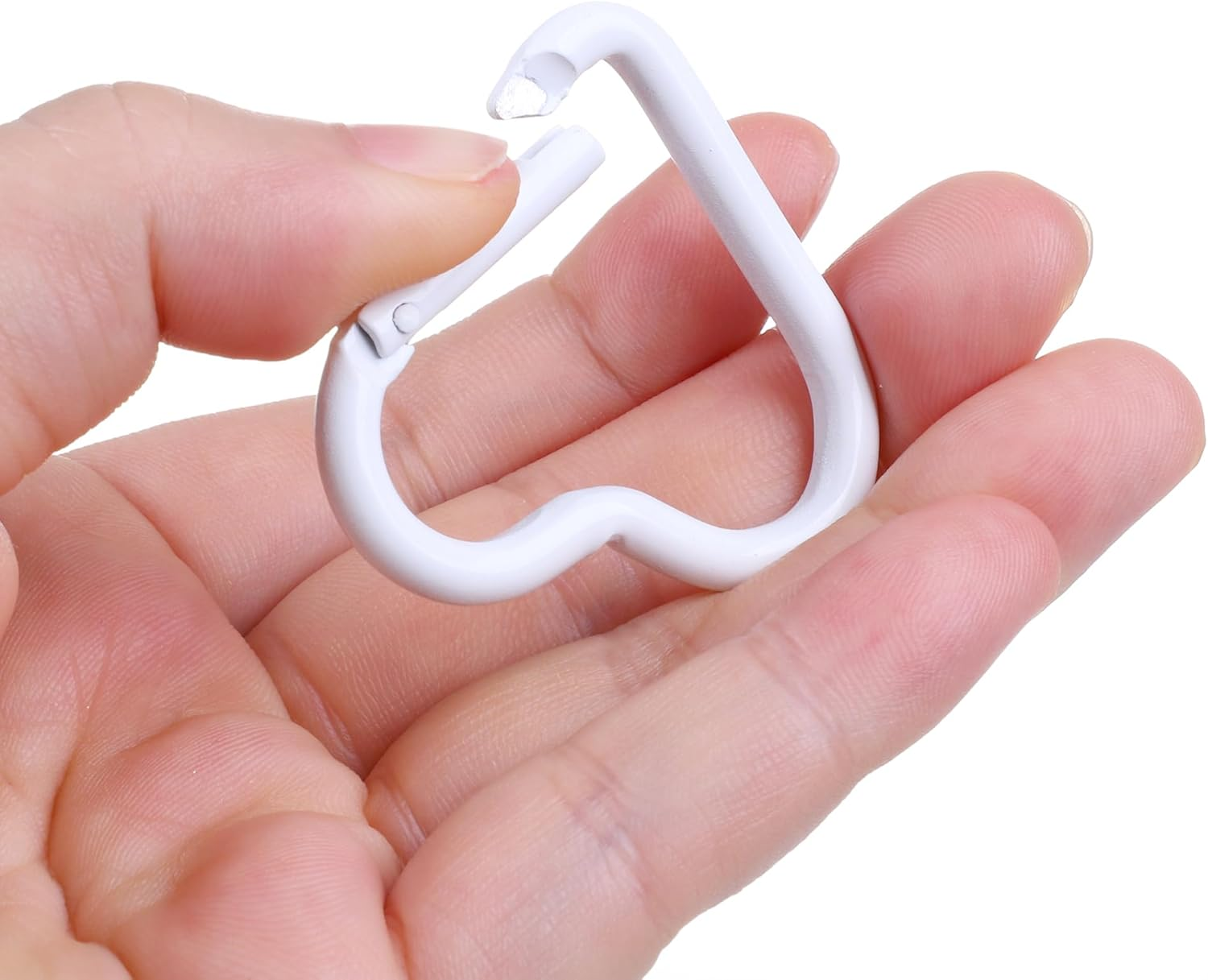 Vagocom Hook + Keychain Clip Accessory for Bogg Bag and Simply Southern Tote, Cute Heart Shaped Key Chain Clip Charm Decorative for Rubber Beach Handbag(White) - White image number 6