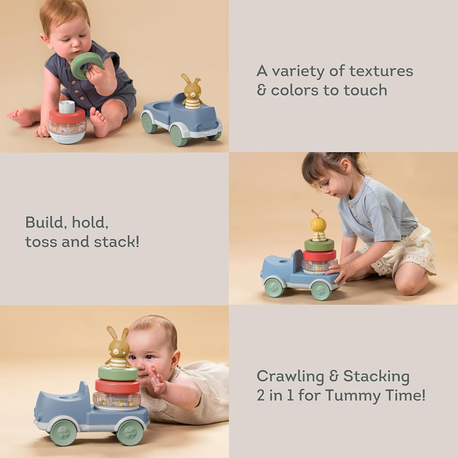 Taf Toys Bunny Stacker Truck Toy for 6+ Months