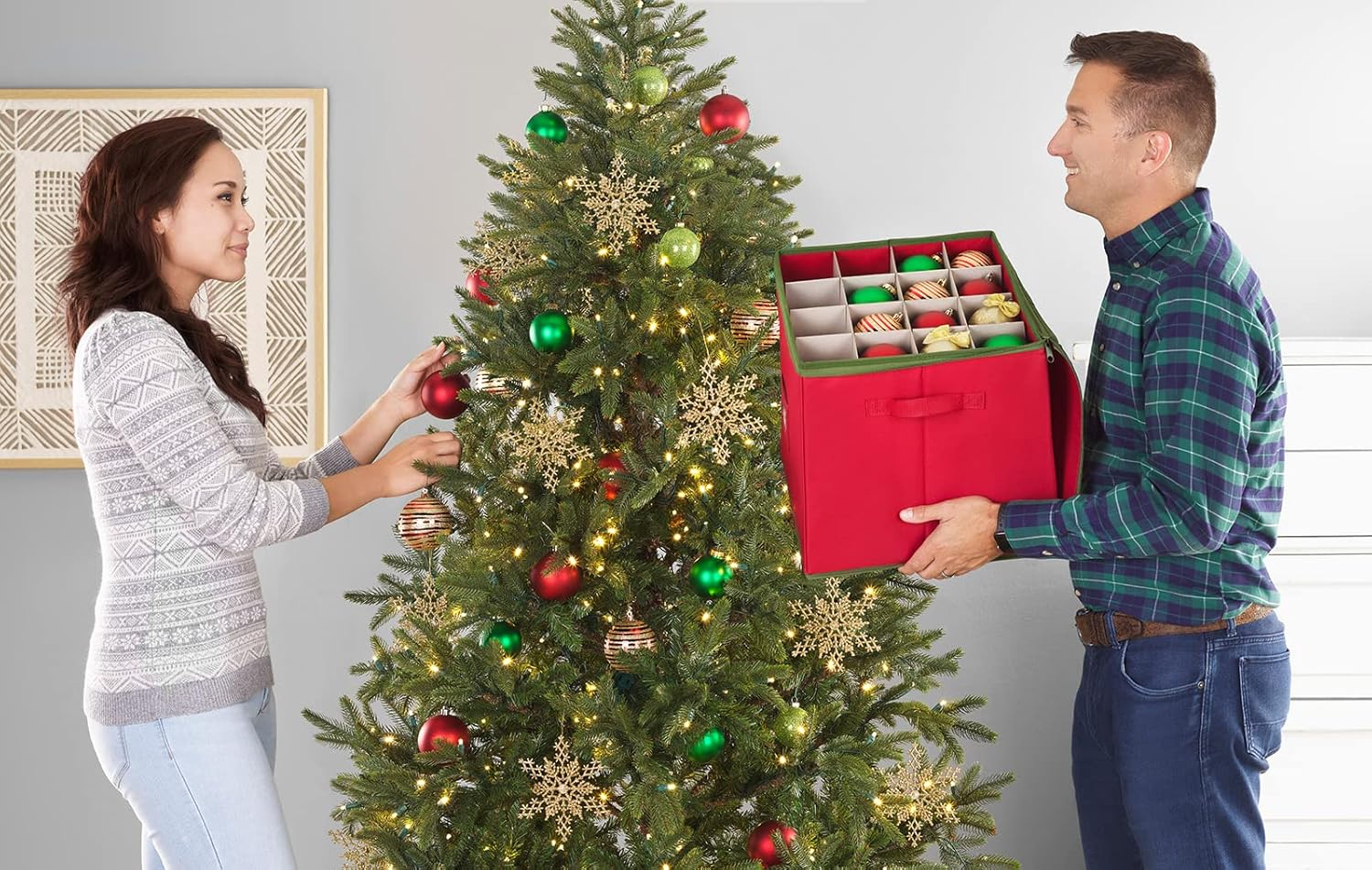 Whitmor Ornament Storage Cube, 64 Compartments image number 4