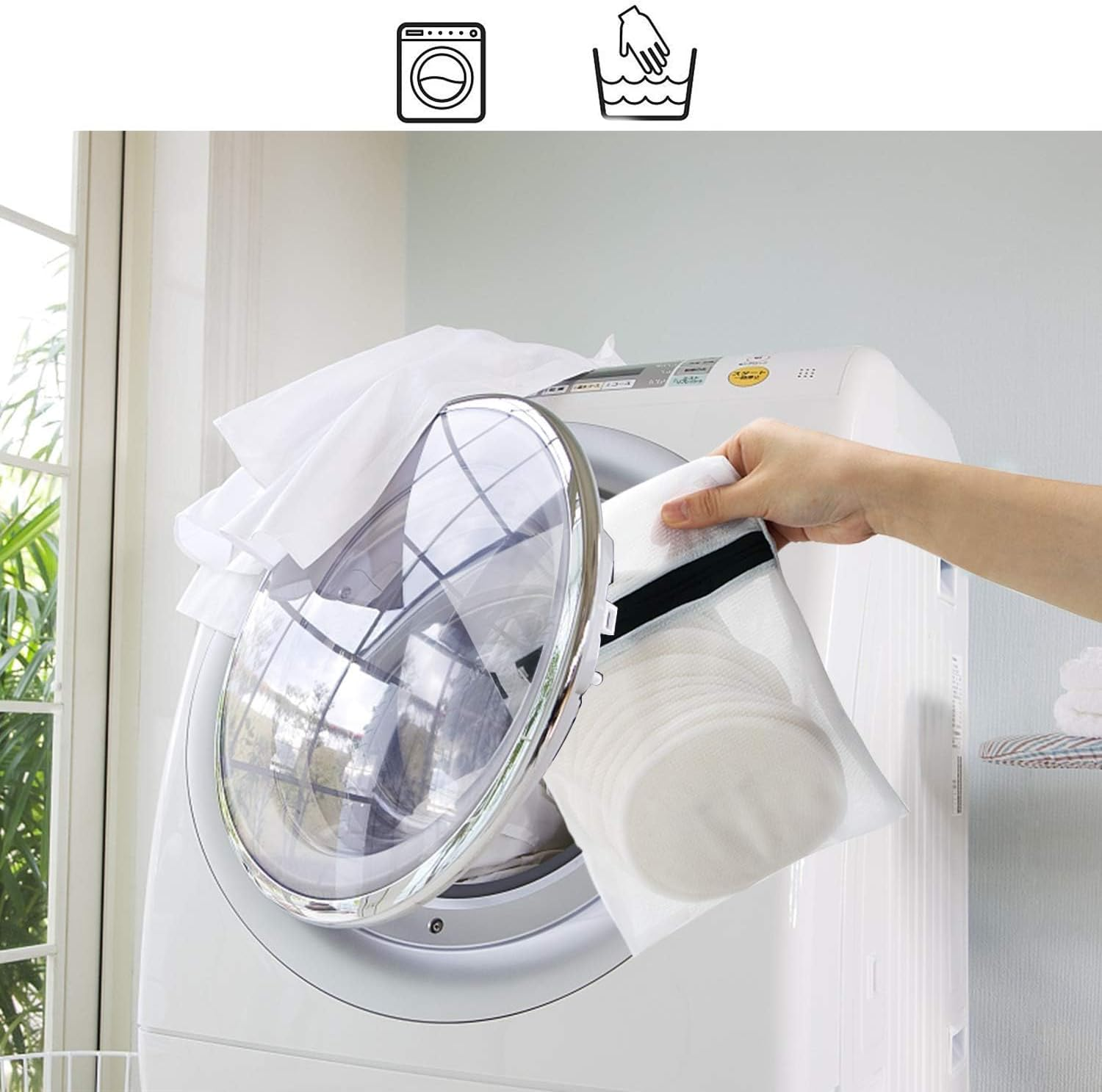 14PCS Washable Breast Pads, Reusable Organic Bamboo Breast Pads with Laundry Bag and Storage Bag - Soft, Absorbent, Hypoallergenic, Eco Pads for Breastfeeding (Round) image number 3