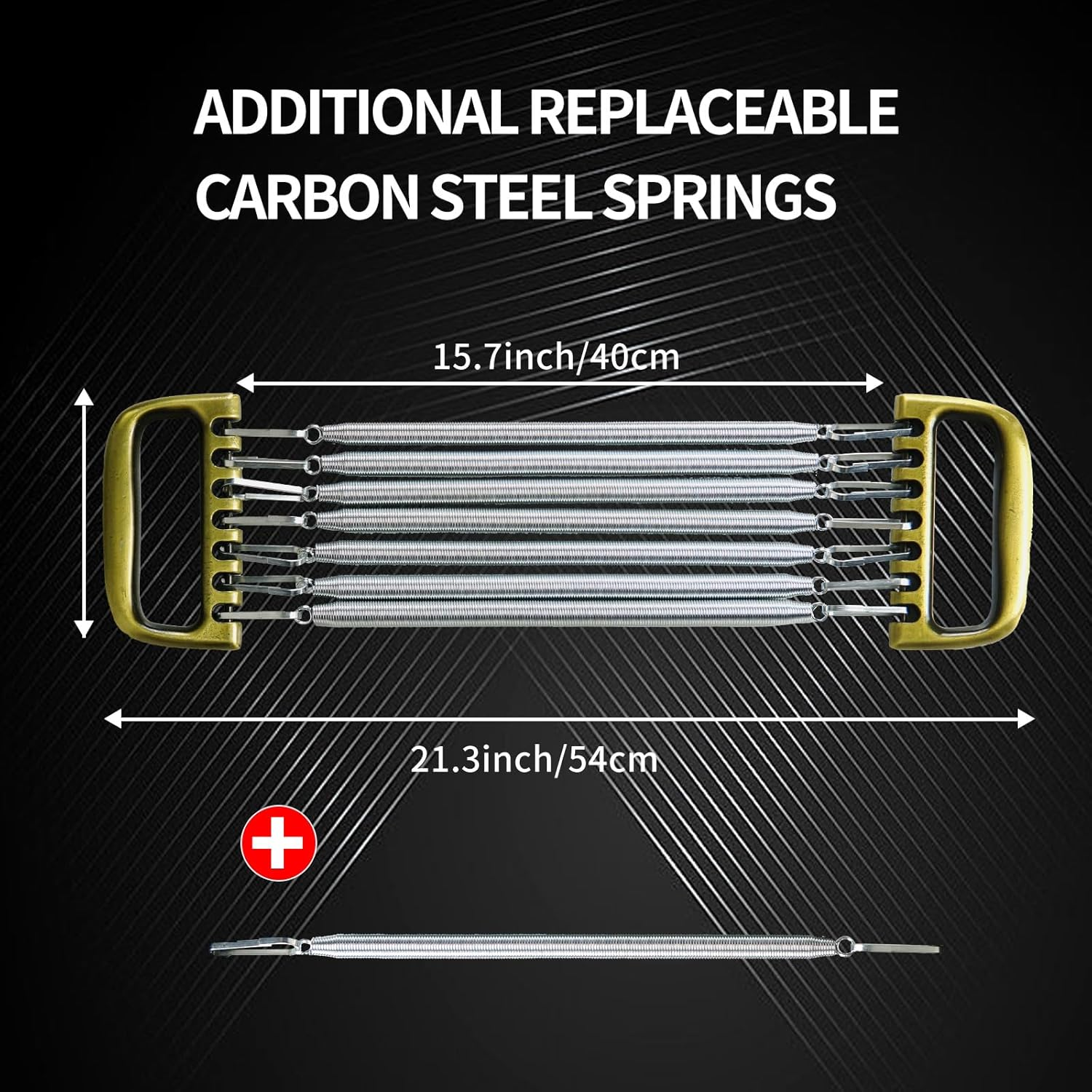 Chest Expander MKHUIBU 7 Spring Detachable for Man Chest Expander with Aluminum Alloy Handle & Exercise Springs for Home Fitness Muscle Training Body Building image number 5