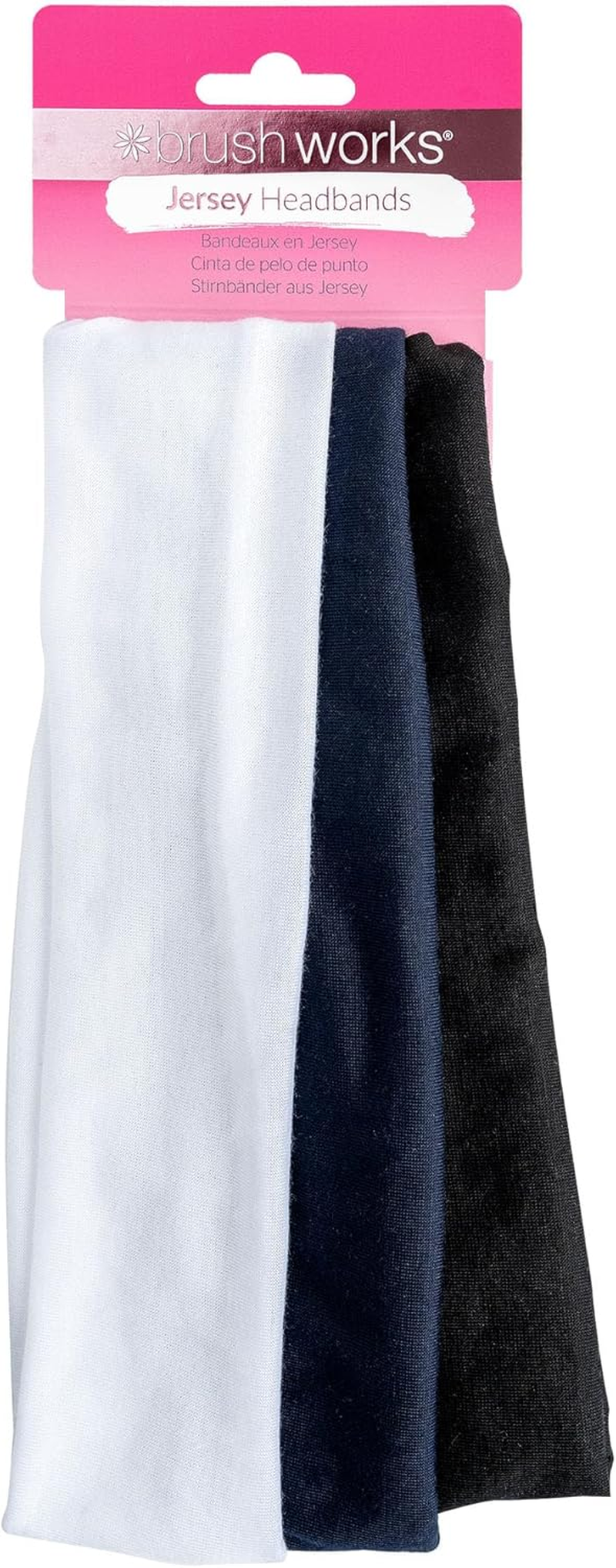 Brushworks Jersey Headbands - 3 Pack