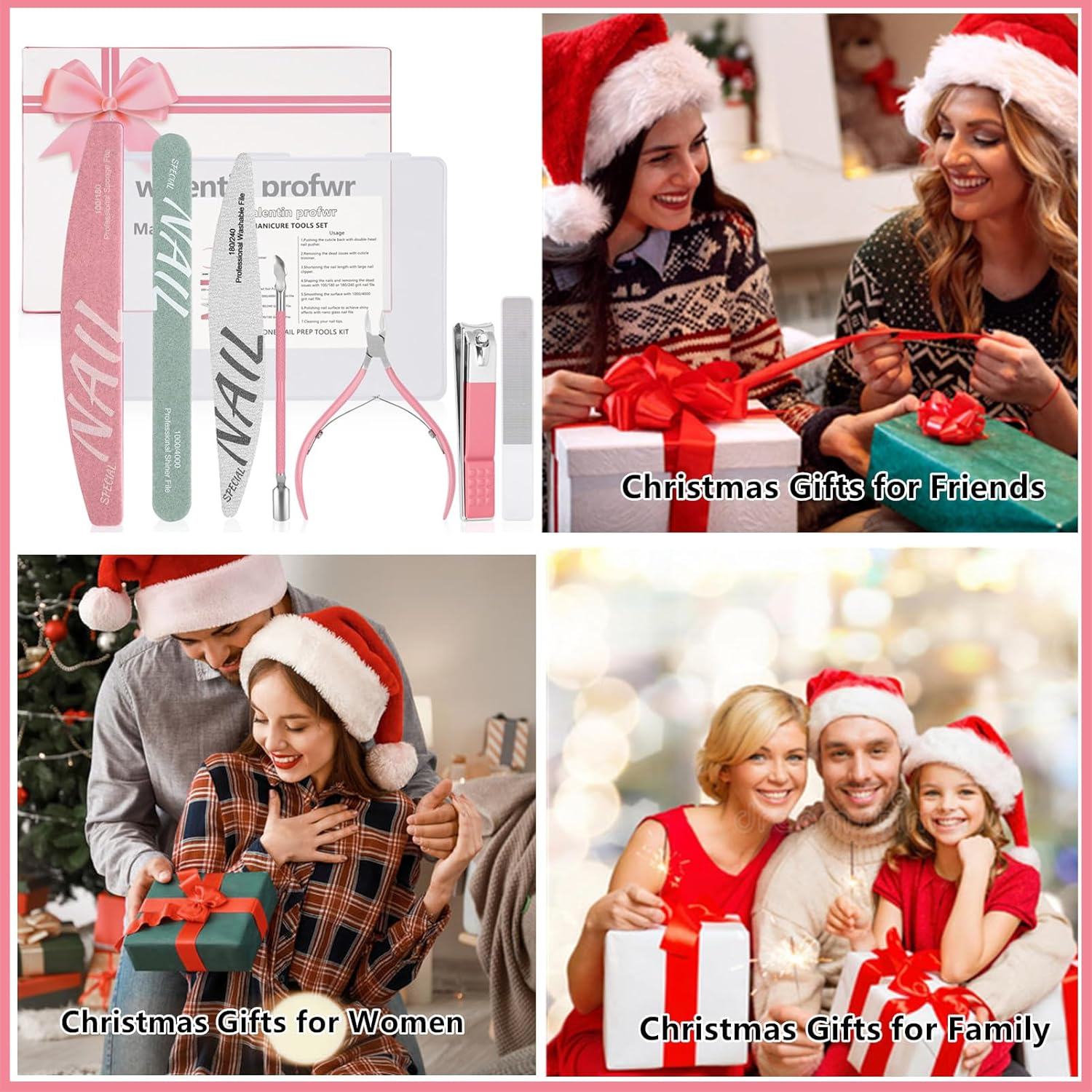 Manicure Set Women Nail Care Kit for Women Nail File Kit Manicure Pedicure Tools Cuticle Kit Nail Kit with Nail Clippers Cuticle Trimmer Pusher Glass Nail Files and Buffers Cuticle Set with Case image number 5