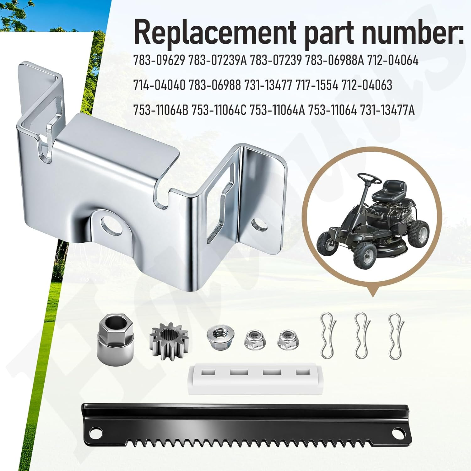 753-11064B 783-07239A 75311064B CR12 Steering Service Kit for MTD, CUB Cadet CC30H CC30E CC30 Hydro Mini Riders, for Craftsman R1000 Lawn Tractor Lawn Mower, Replace 783-09629 783-07239 783-06988