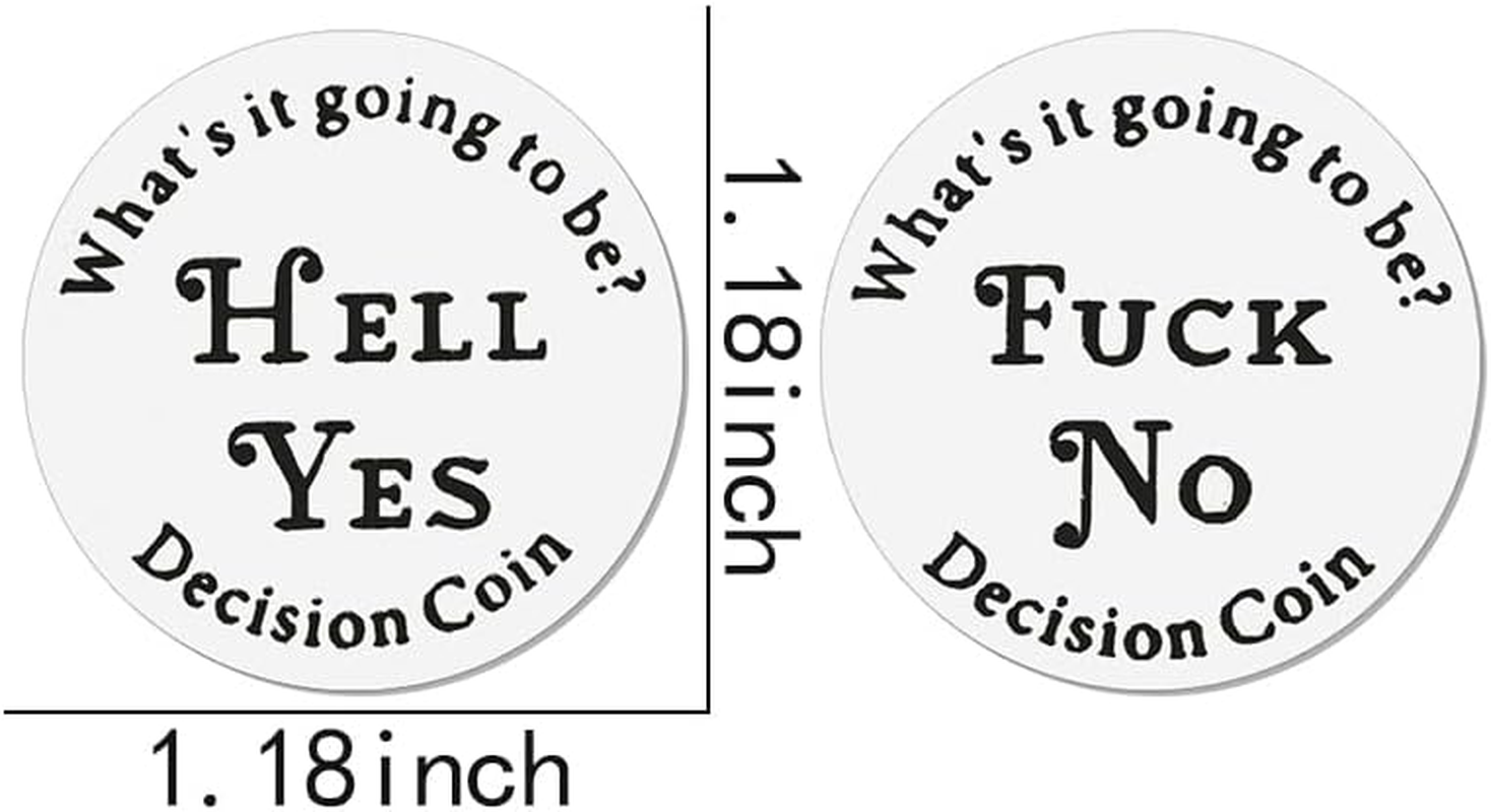Yes or No Challenge Decision Coin Decision Maker Coins Birthday Christmas for Women Men Lunky Destiny Flip Coins Decision Gifts for Family Friend image number 6