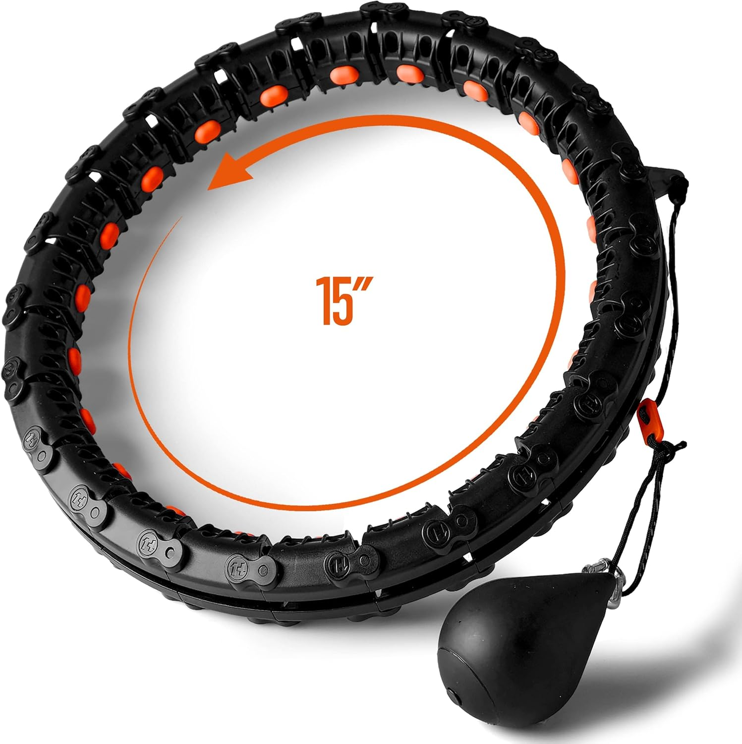 SQUATZ Exercise Hula Hoop for Adults Weight Loss - Weighted Hula Hoop for Workout, Adjustable & Detachable Weighted Hula-Hoop image number 4