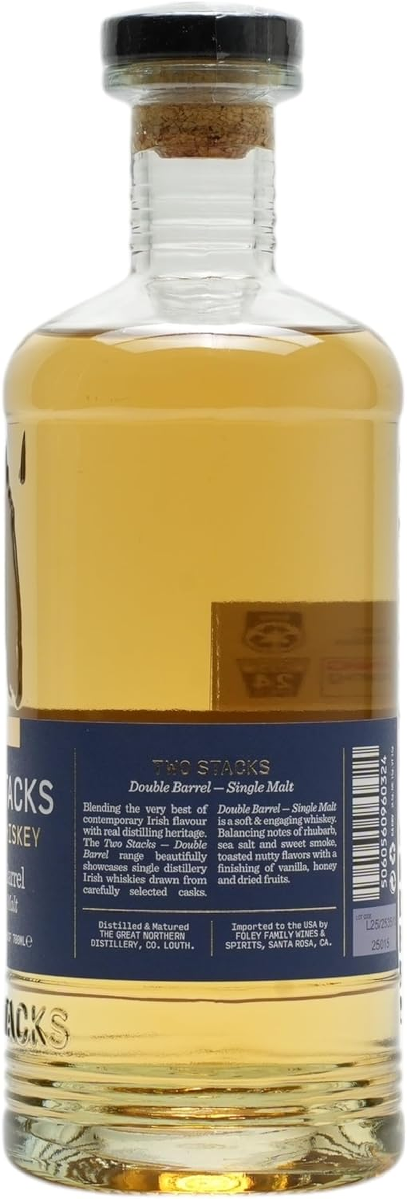 Two Stacks Double Barrel Single Malt Irish Whiskey 700Ml