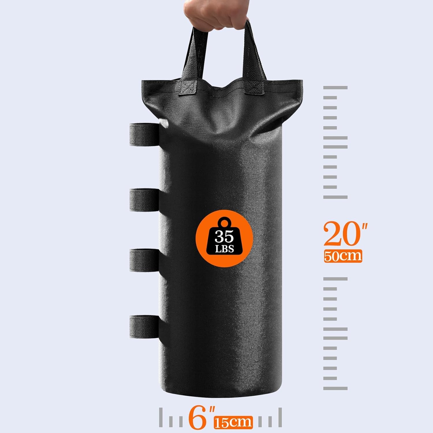 Canopy Weights (130 LBS) Set of 4, Tent Weights Sand Bags for Canopy Legs,Heavy Duty Bags for Outdoor Advertising Tent Shade Fixed Windproof Sandbags(Without Sand,Black) image number 4