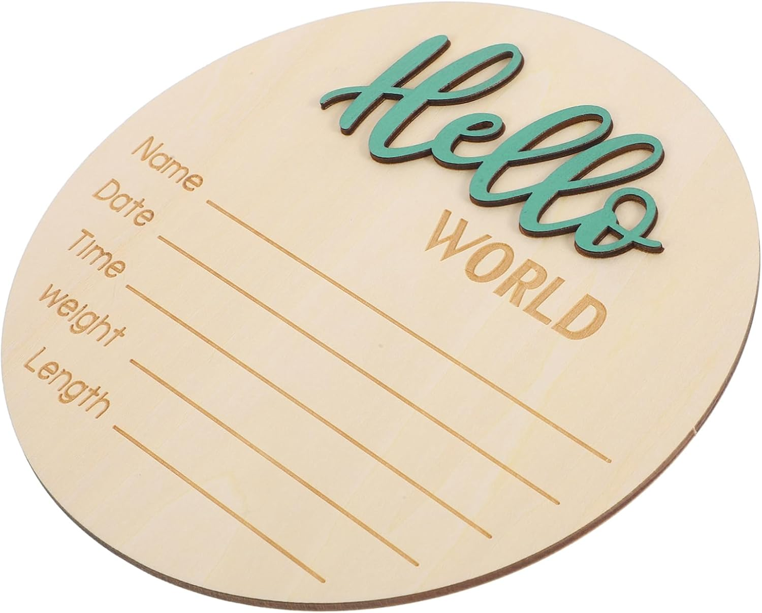 GARVALON Birth Announcement Wooden Sign Newborn Name Sign for Photography Prop Craftsmanship Safe Smooth Surface for Showers and Special Moments image number 1