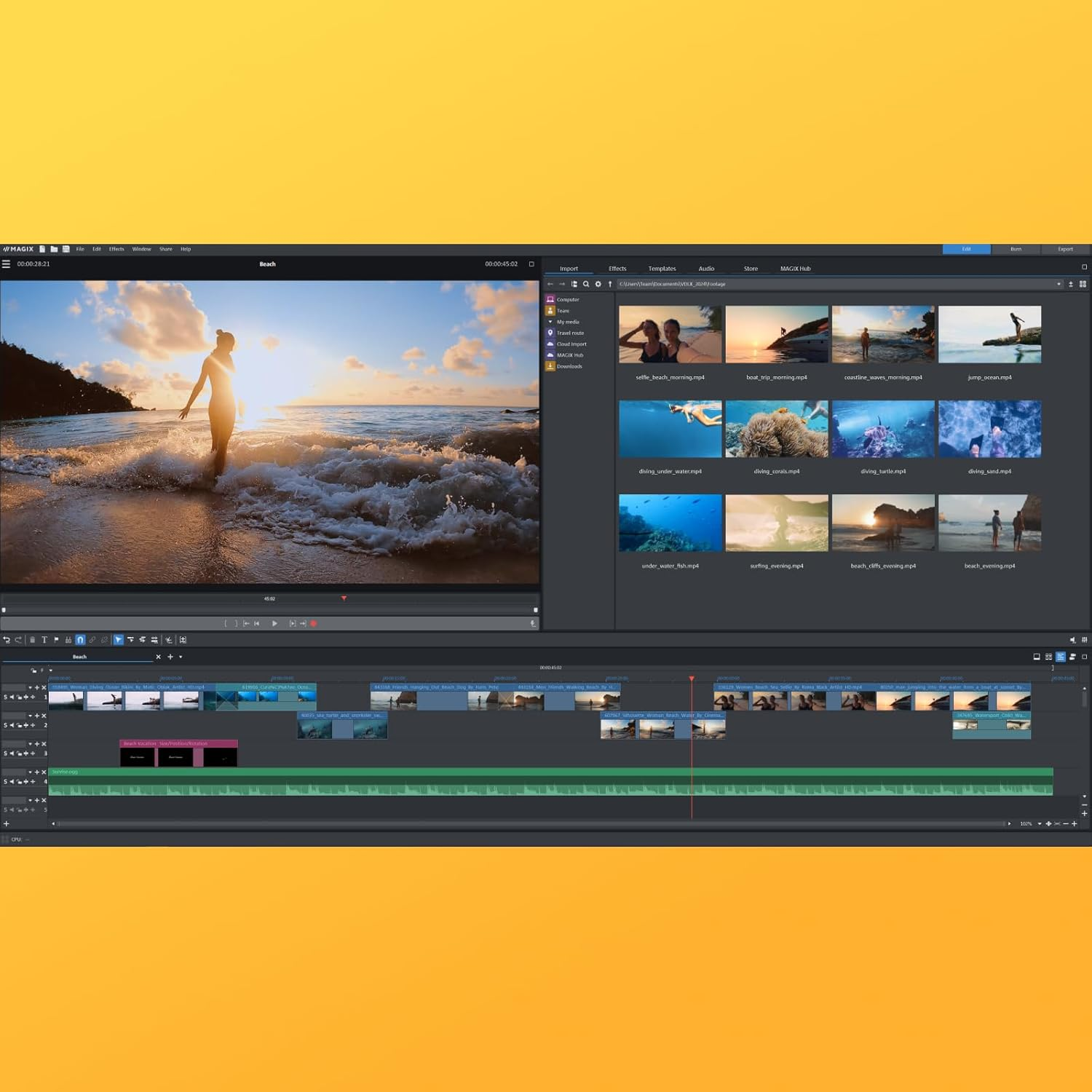 MAGIX Movie Studio 2024: Creative Video Editing for Everyone | Video Editing Program | Video Editor | for Windows 10/11 Pcs | 1 PC License image number 3