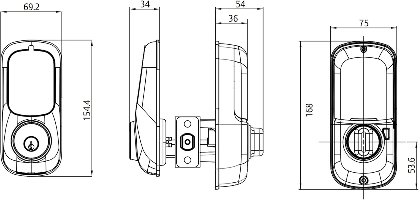 Yale Assure KEYED MATT Black with Yale Home HK Module image number 4