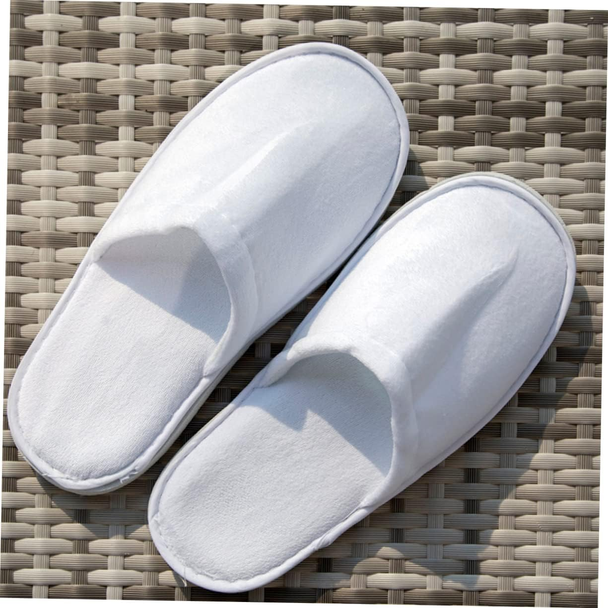 NIYANGLE 10Pairs Slip Slippers Indoor Outdoor Spa Unisex House Slippers Fuzzy Disposable image number 1