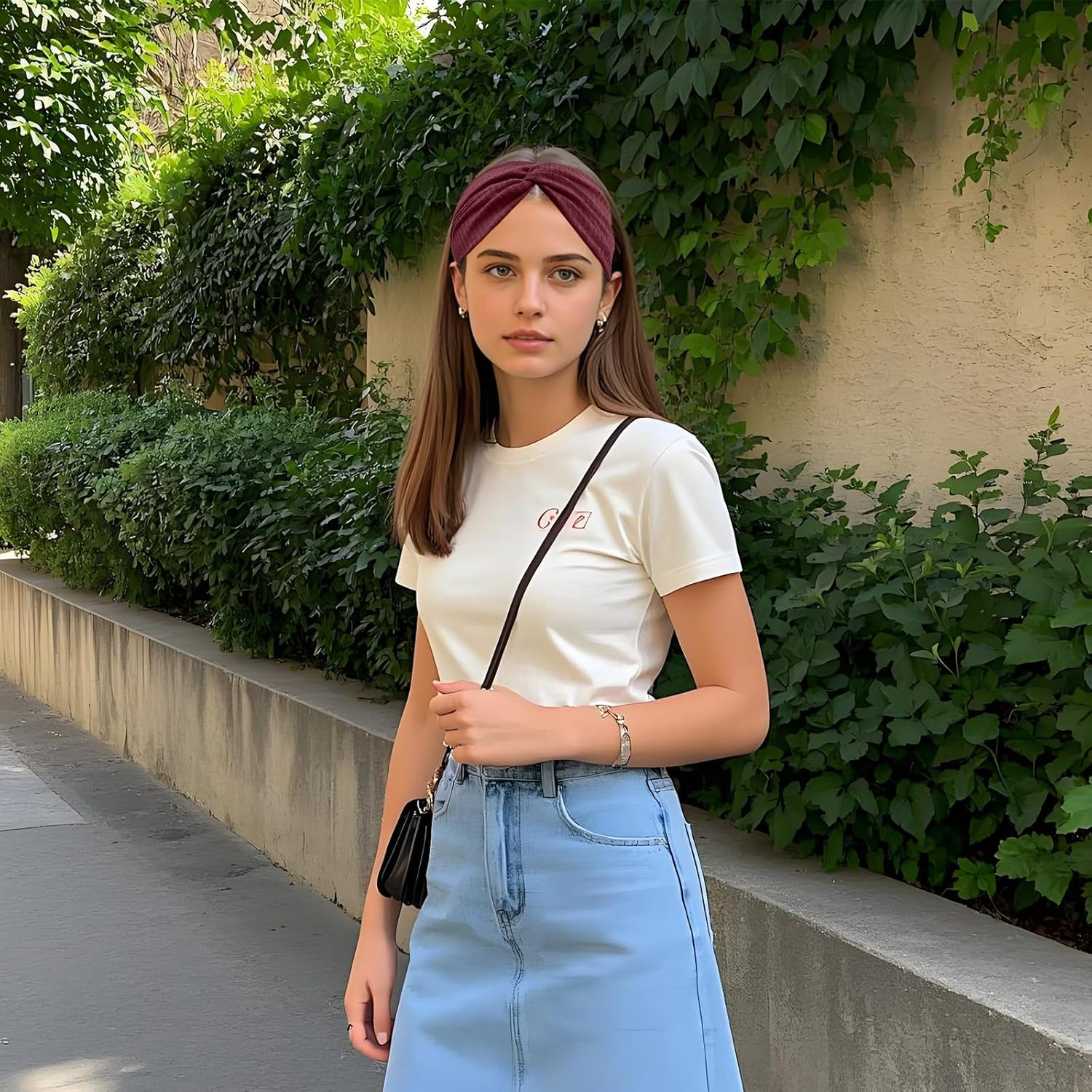 VEGCOO 8Pcs Wide Headbands for Women Large Turban Headband Soft Non Slip Boho Fashion Knotted Hair Bands Hair Accessories for Women image number 3