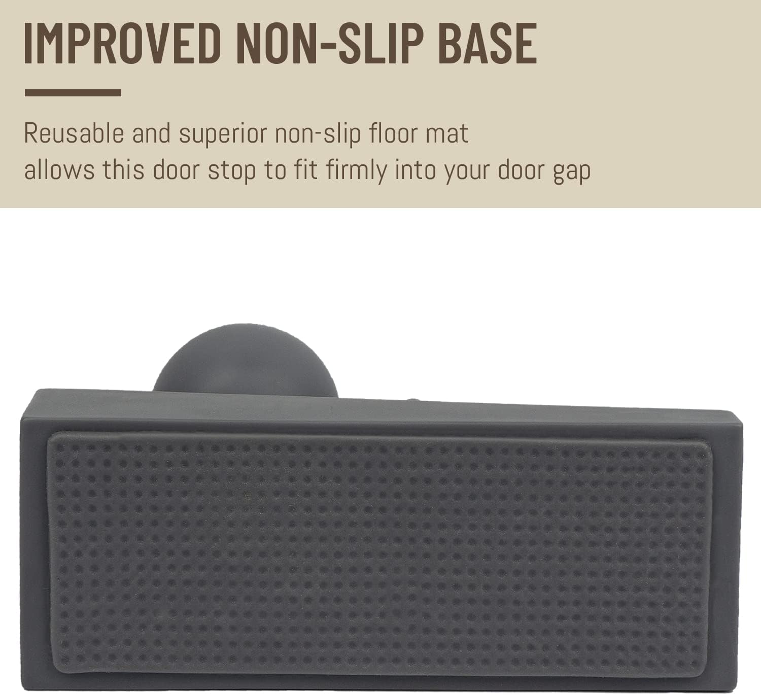 Omoojee Decorative Door Stopper, 2 Pack, Effective to Hold Your Door Open,Cute Door Wedge for Home and Office, Gray (Patented)