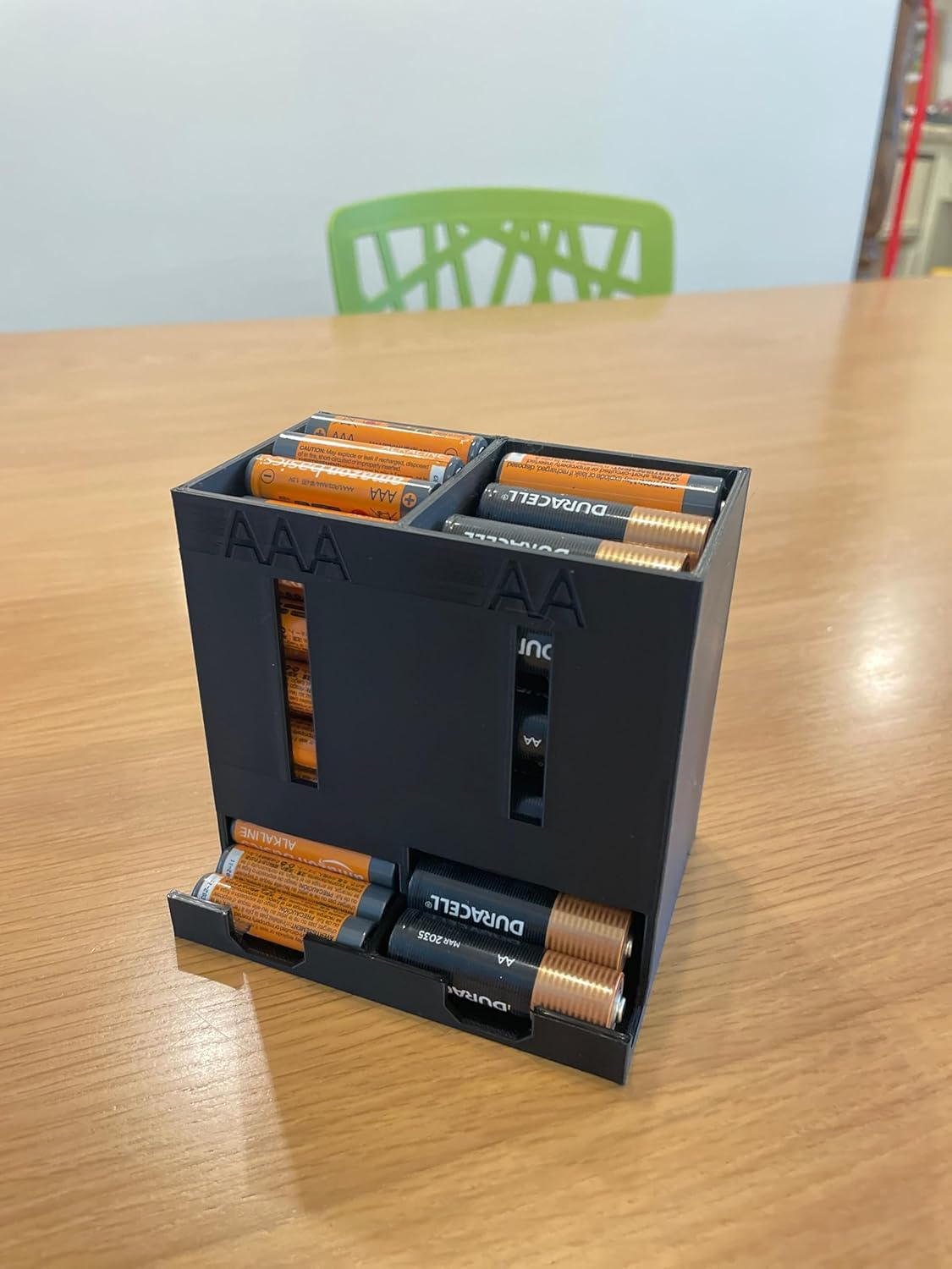 Dual Battery Dispenser AAA and AA Desktop Holder Organiser Storage Box - Australian Made