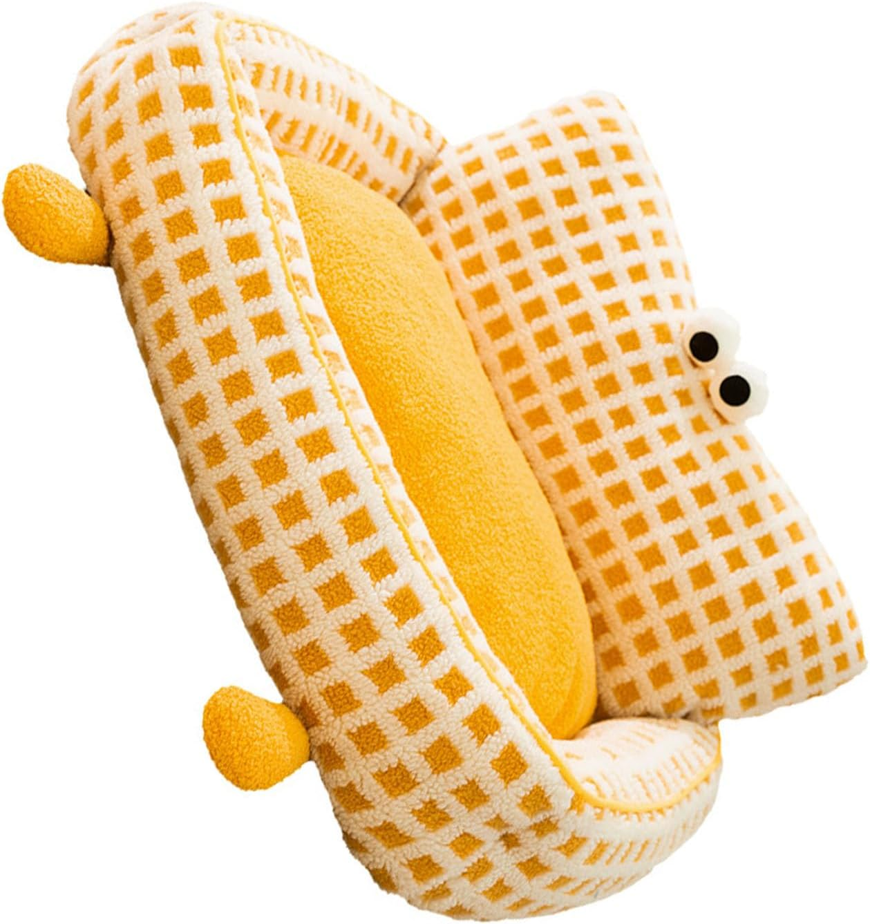 Cat Sofa Bed, Multifunctional Pet Bed, Skin-Friendly, Yellow, for Bedroom & Indoor (S) image number 3