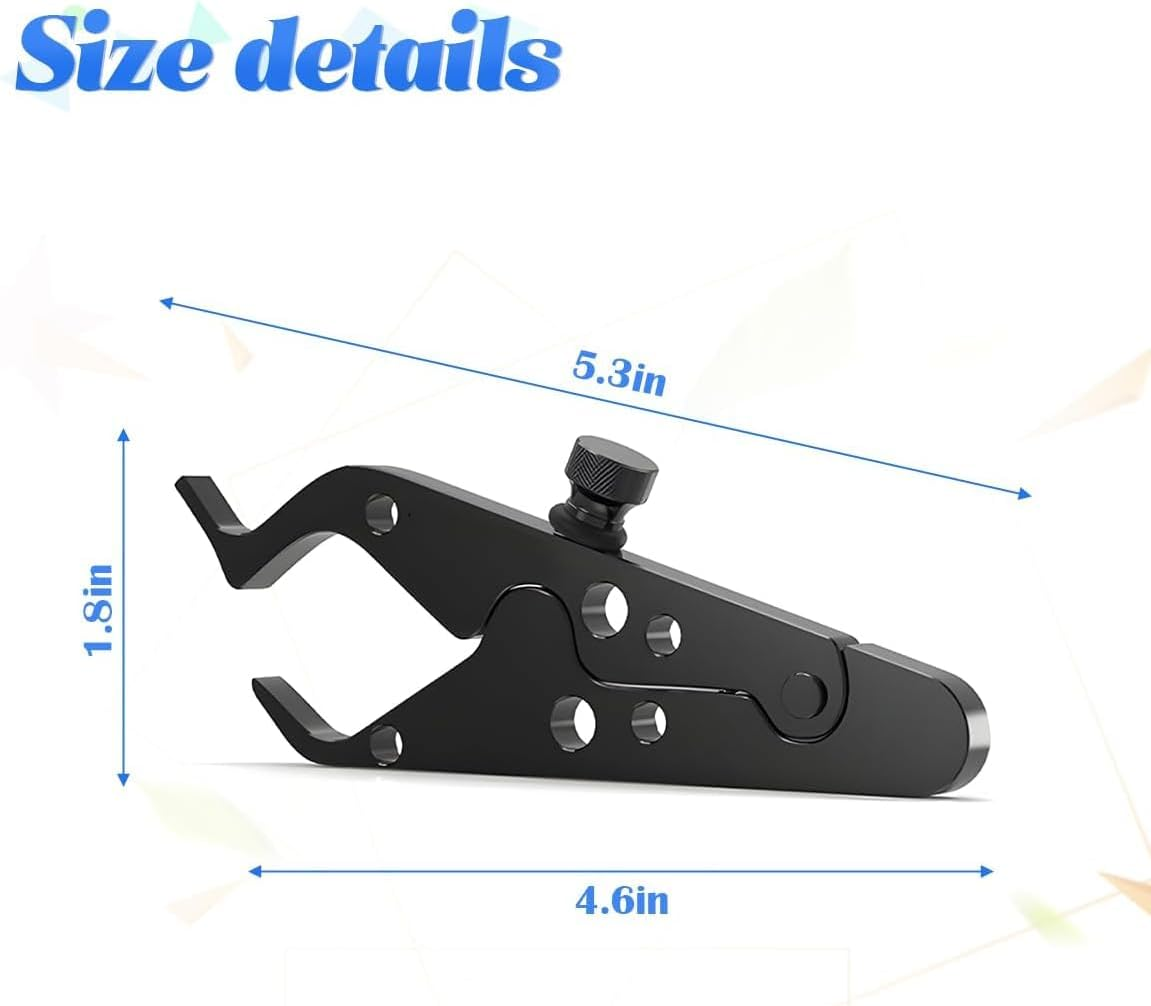 Motorcycle Cruise Control, Motorcycle Handle Retainer Clips, Aluminum Throttle Assist Lock Throttle Grip, Universal Cruise Assist Wrist Hand Grip Lock Clamp with Silicone Ring image number 1