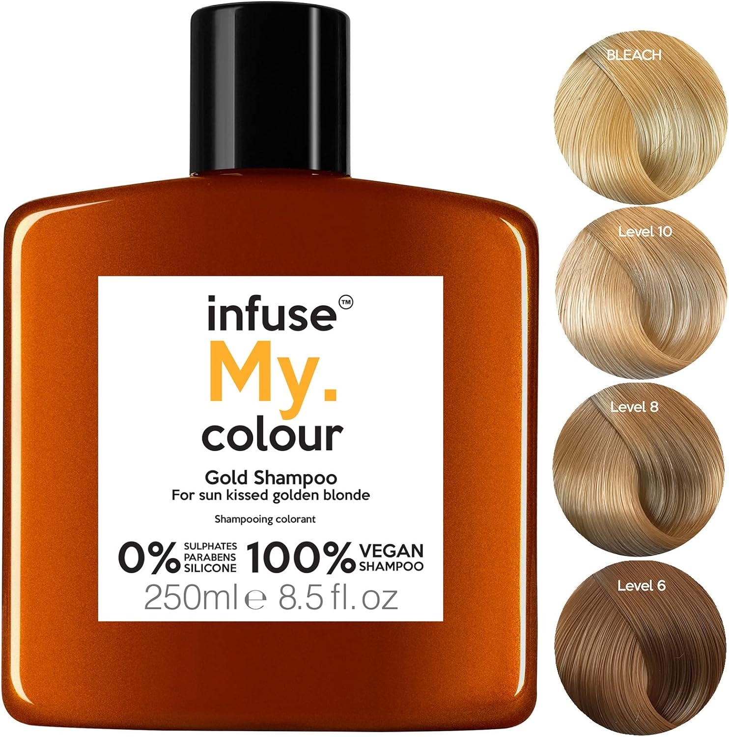 Infuse My. Colour Gold Shampoo, Gold, 250 Ml