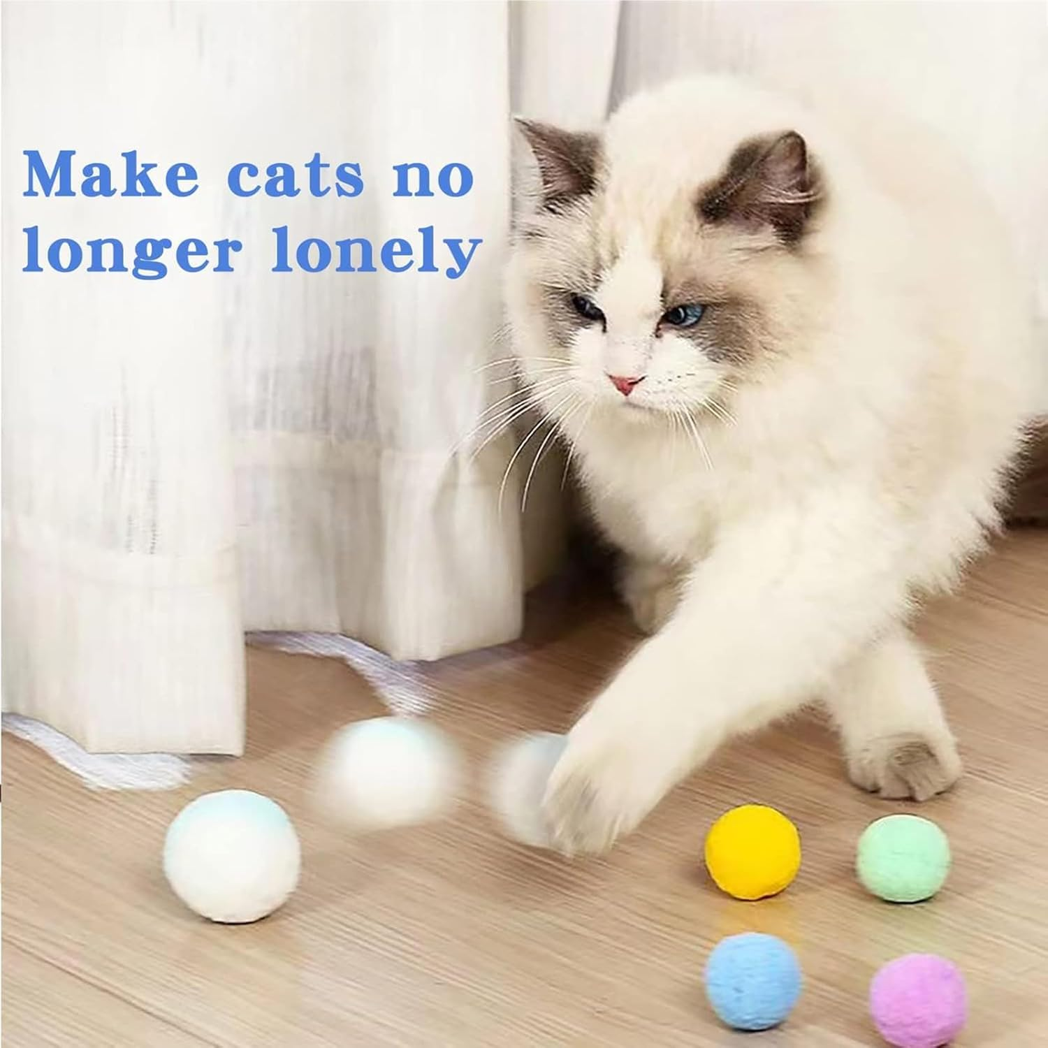 Vebetter Felt Balls for Cats, Pack of 20 Cat Toy Balls, Cat Toy, Felt Cat Balls, Soft Cat Balls, Kitten Pom Poms Ball, Cat Play Toy Indoor, Pompom Ball 5 Cm image number 5